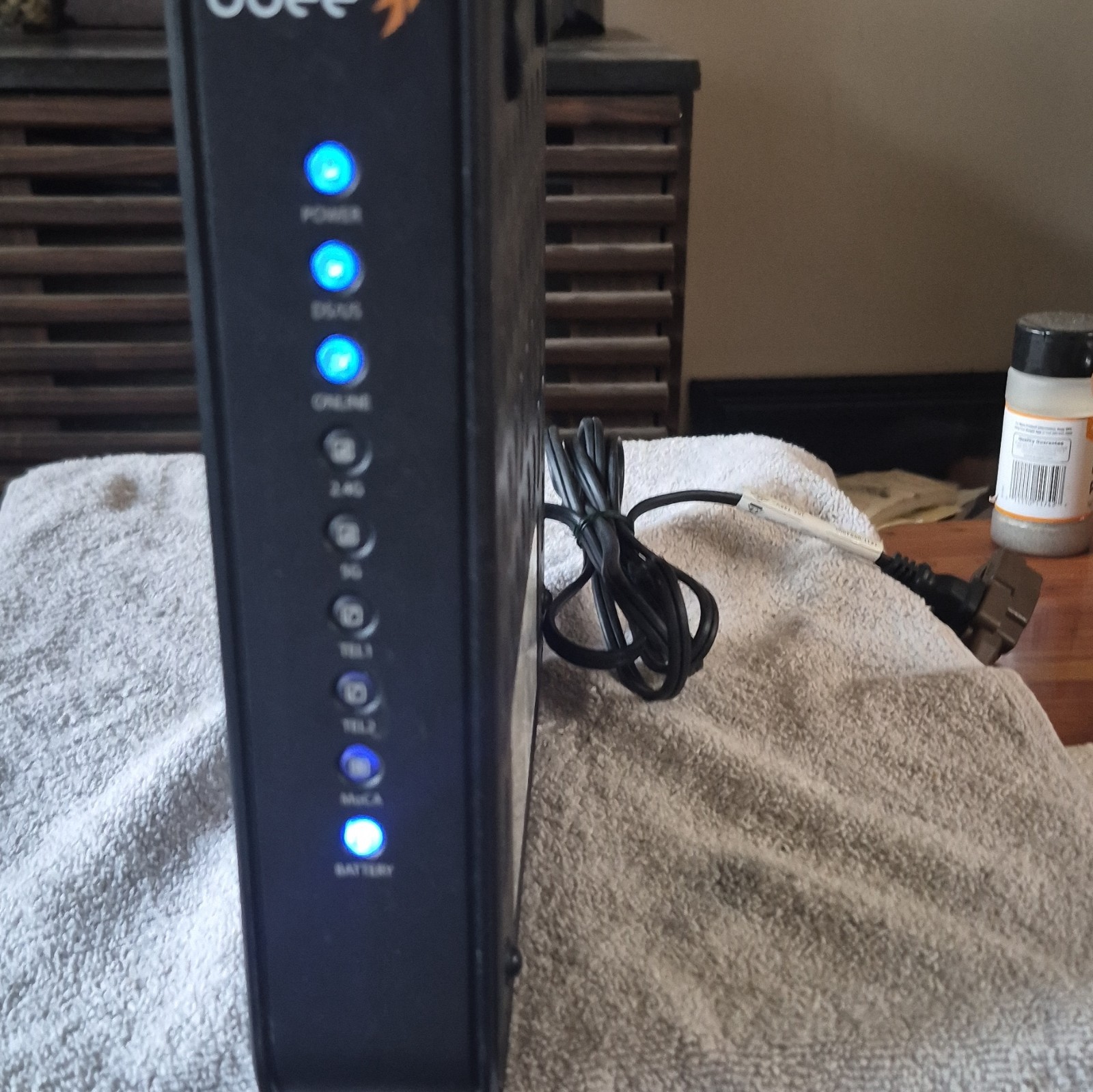 Ubee TWC MODEL DVW32CB Telephone Modem Advance Wireless VoicE Gateway power cord