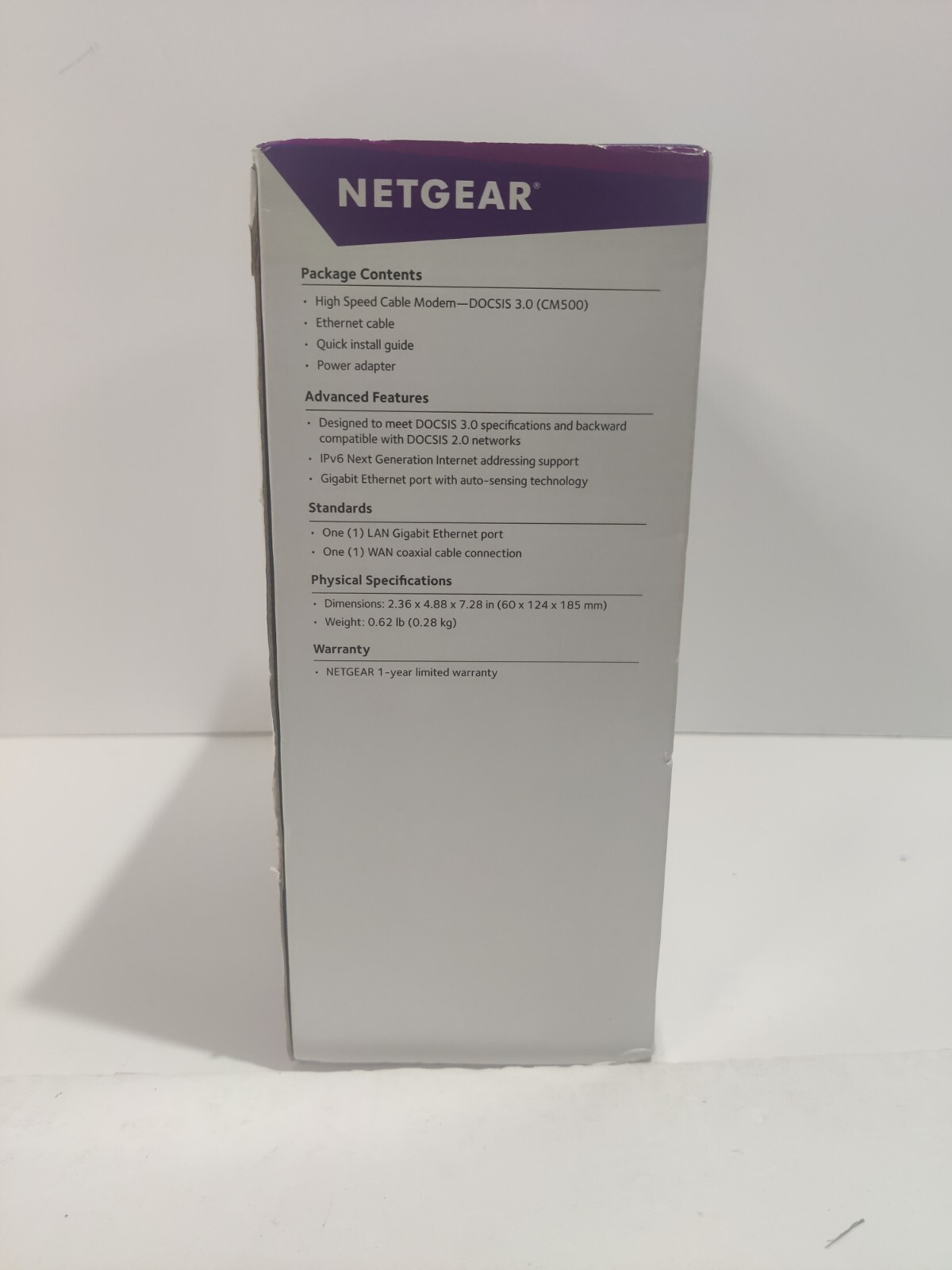 NETGEAR CM500 (CM500100NAS) 680 Mbps – Black