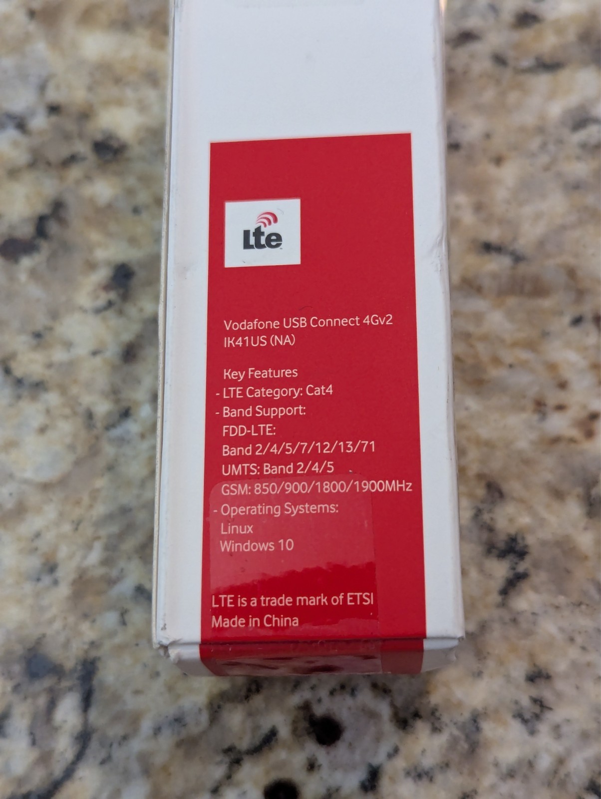Vodafone USB Connect 4G v2 Designed for IoT Device Black