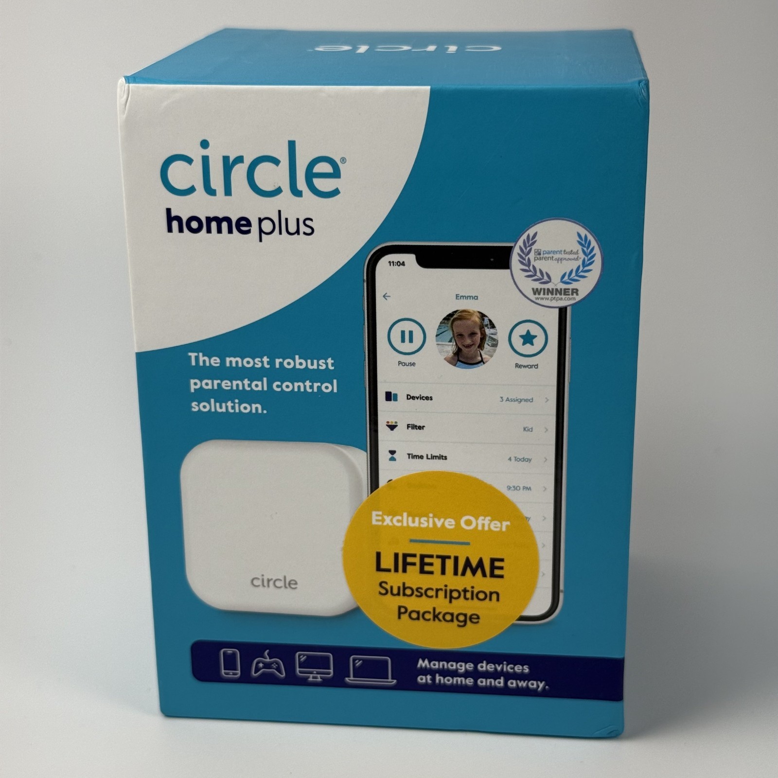 Circle Home Plus Parent Control Hub Device SLVH2-03-US Child Monitoring