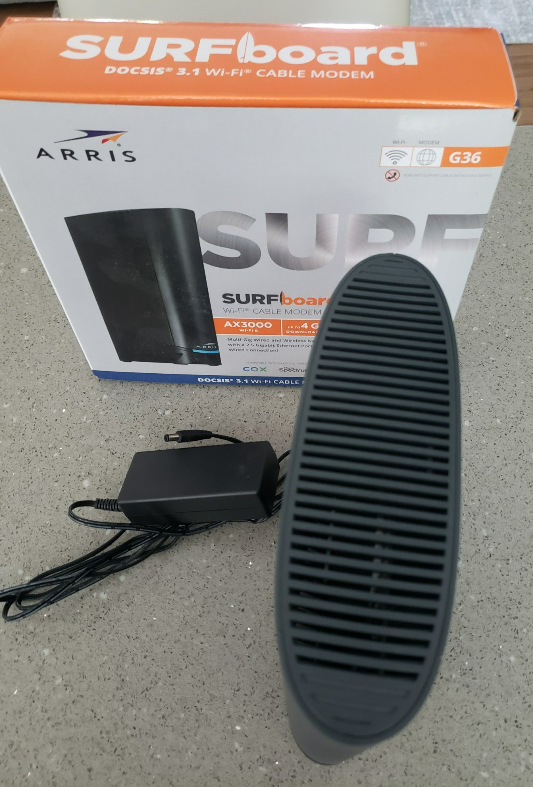 ARRIS Surfboard G36 DOCSIS 3.1 Multi-Gigabit Cable Modem & AX3000 Wi-Fi Router