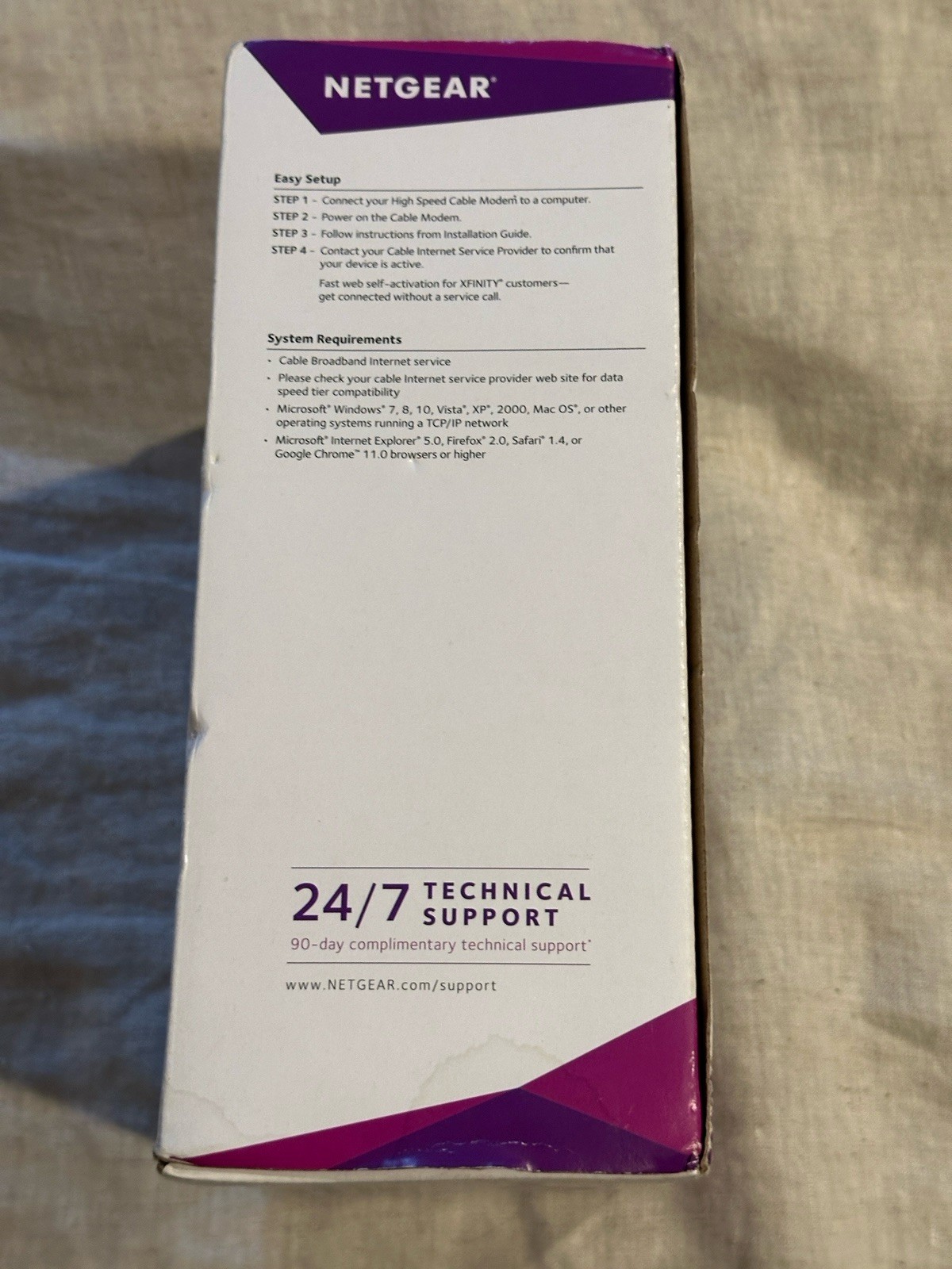 NETGEAR CM700-100NAS Cable Modem