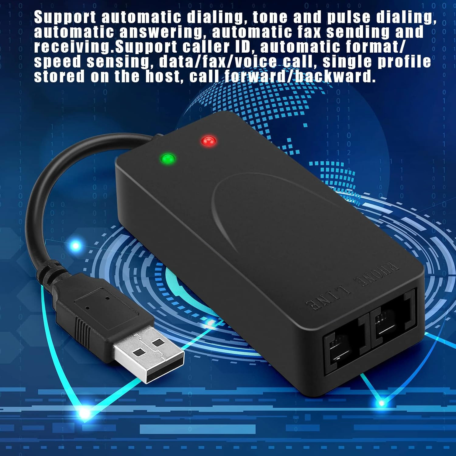 External USB 2.0 3 in 1 Data Voice Dial up Modem 56K V.92 V.90 CX93010 WIN7 Rece