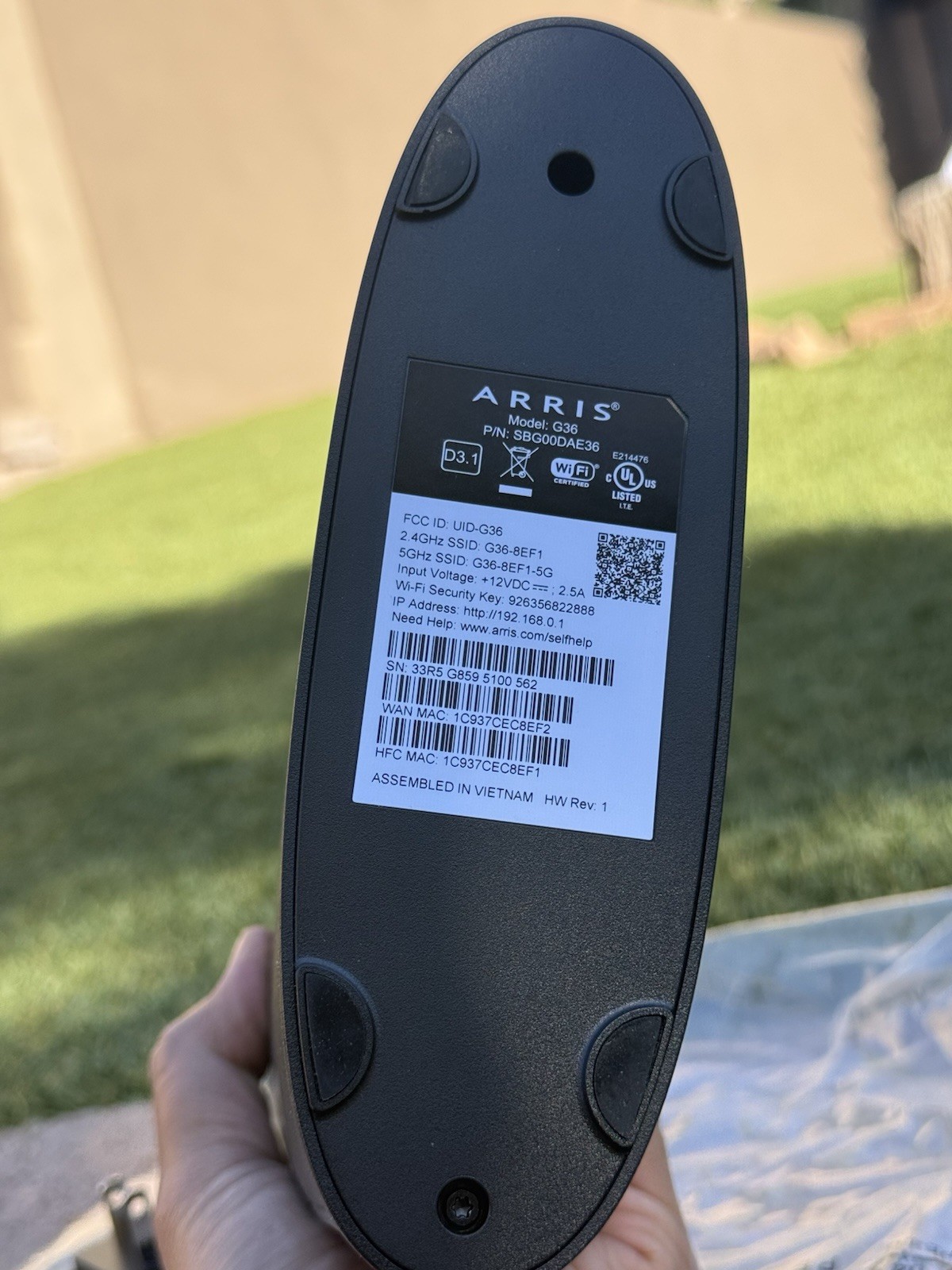 ARRIS G36 Surf Surfboard DOCSIS 3.1 Wi-Fi Cable Modem AX3000 Wi-Fi 6-Mint No Box