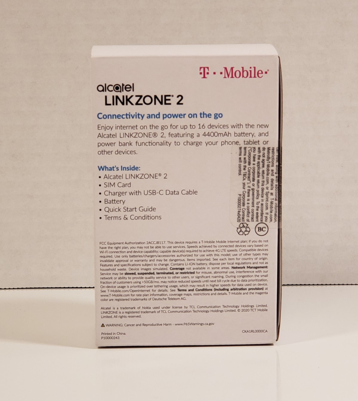 Alcatel Linkzone 2 Mobile WiFi Hotspot Modem 4G LTE Powerbank Boost Mobile
