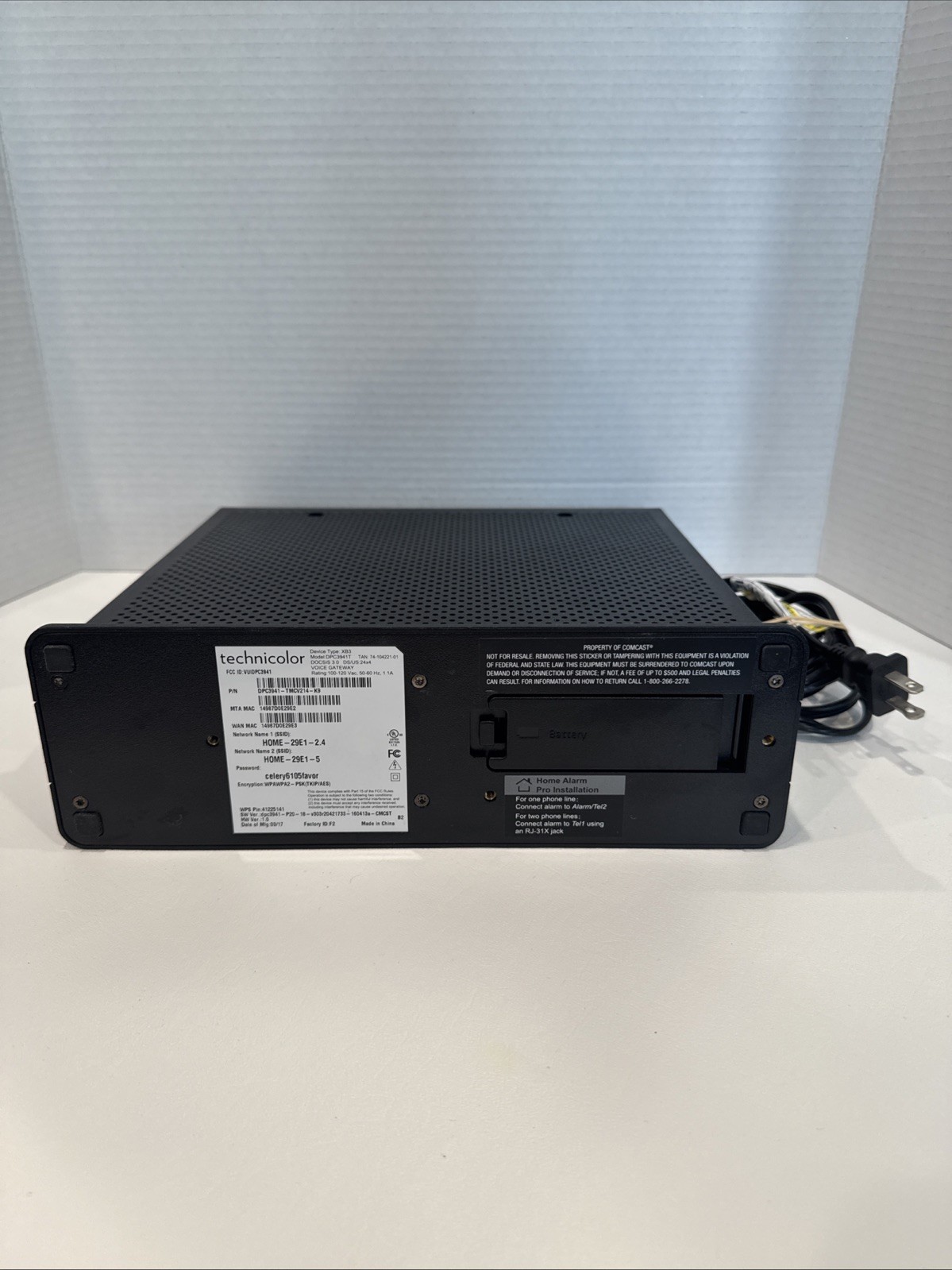 Xfinity technicolor DPC3941T XB3 Dual Band WiFi High Speed Internet Cable Modem