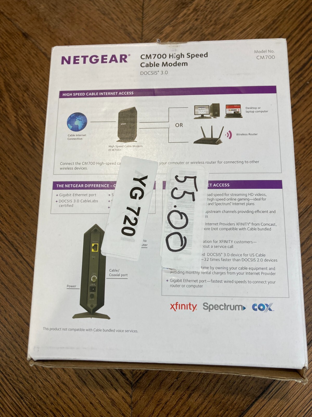 NETGEAR CM700 3.0 Cable Modem for Xfinity, Spectrum, and COX