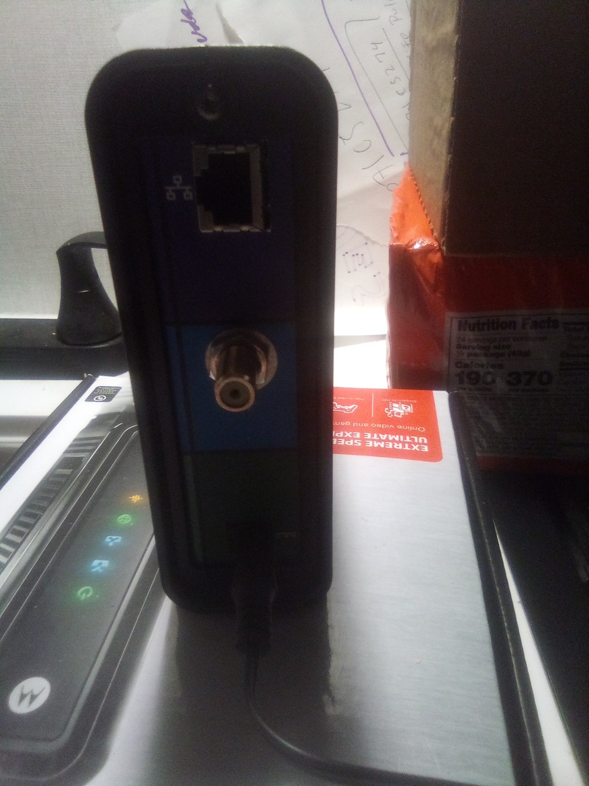 Motorola Wifi Modem Coax And Ethernet Connection