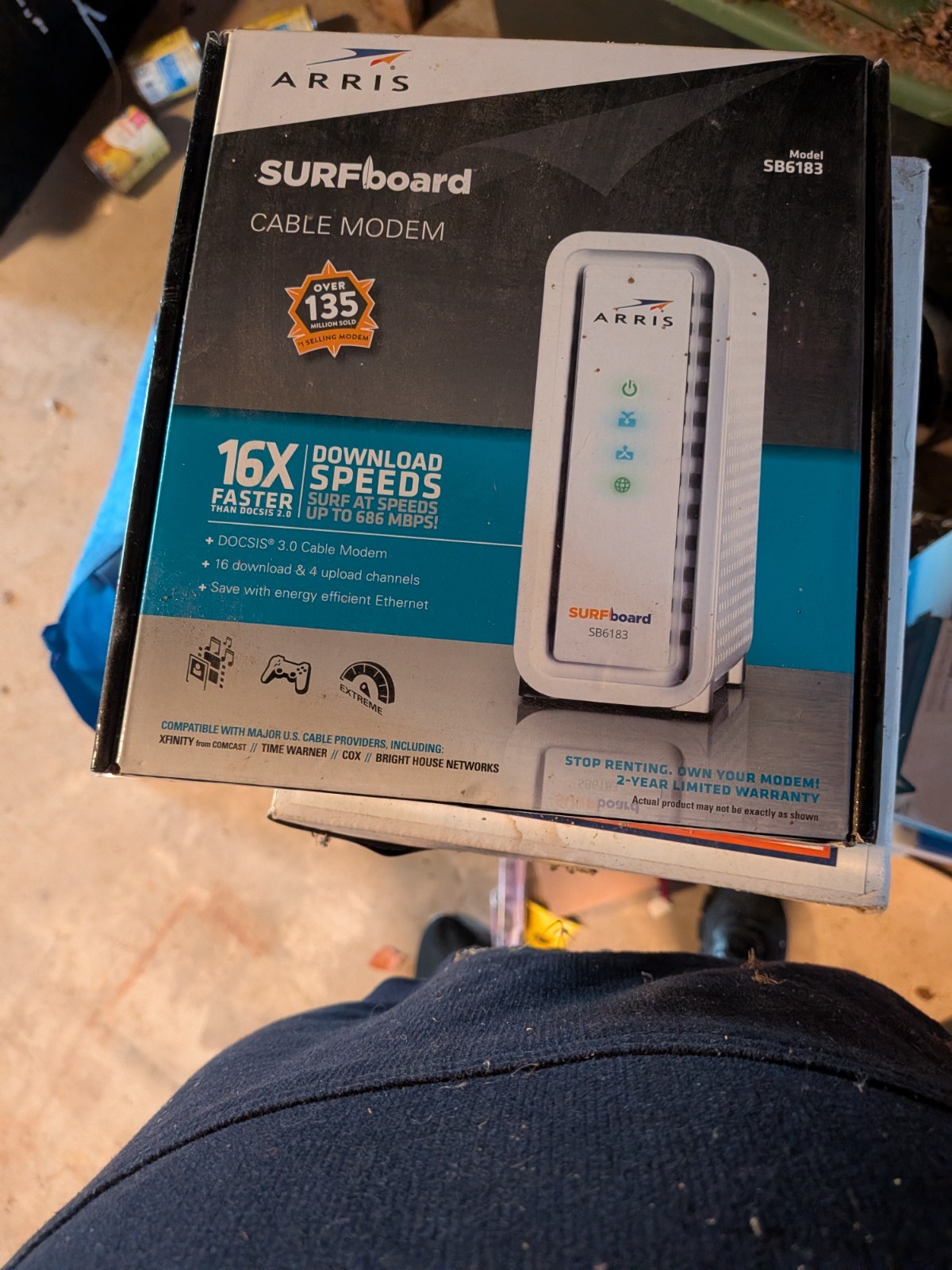 Arris SB6183 Surfboard Cable Modem 16×4 DOCSIS 3.0 Brand New $30 FREE SHIPPING
