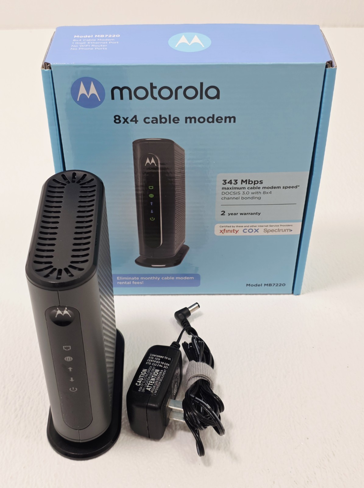 Motorola MB7220 8×4 343Mbps DOCSIS 3.0 Cable Modem