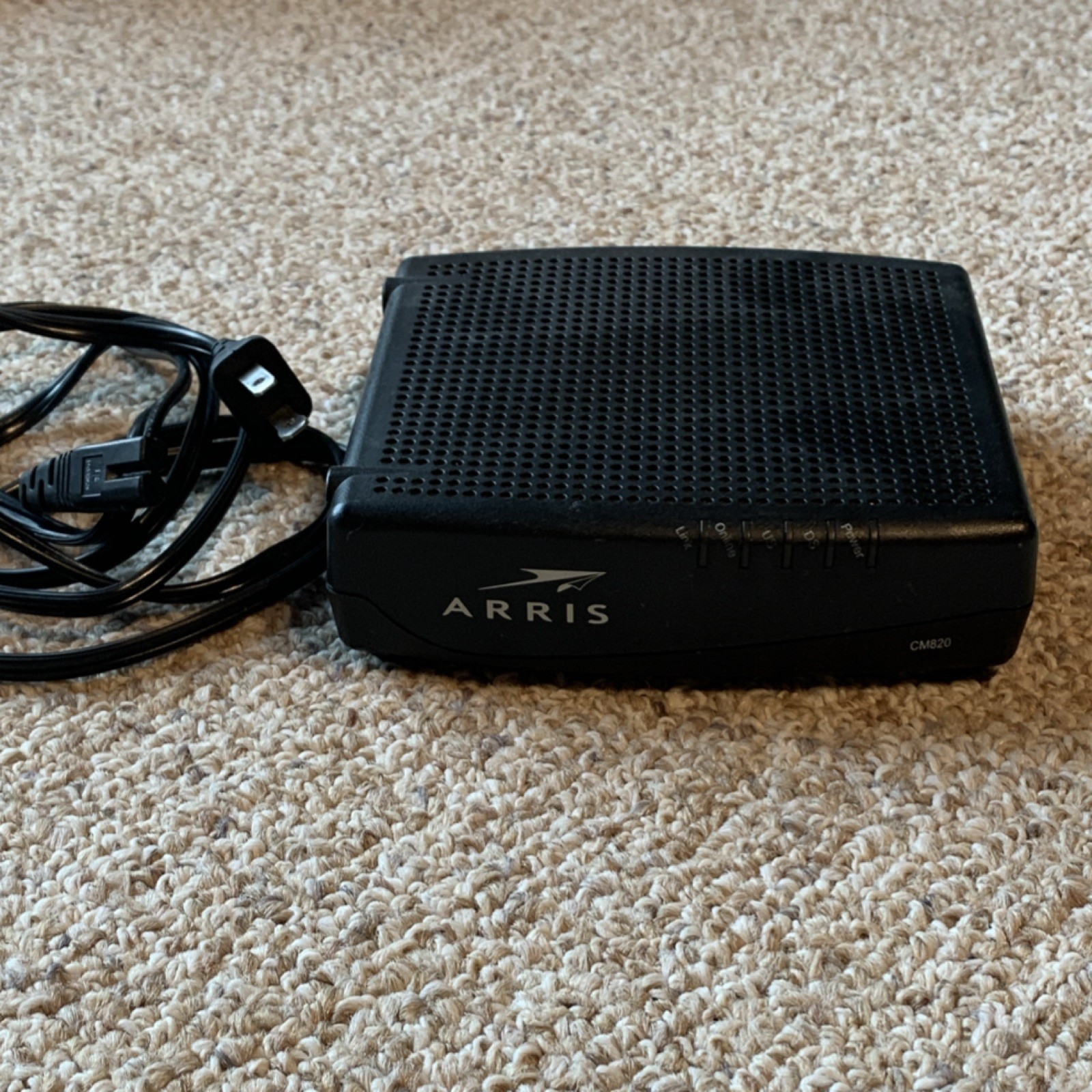 ARRIS CM820A Cable Modem Wired Ethernet RJ-45 Black 1 LAN Port