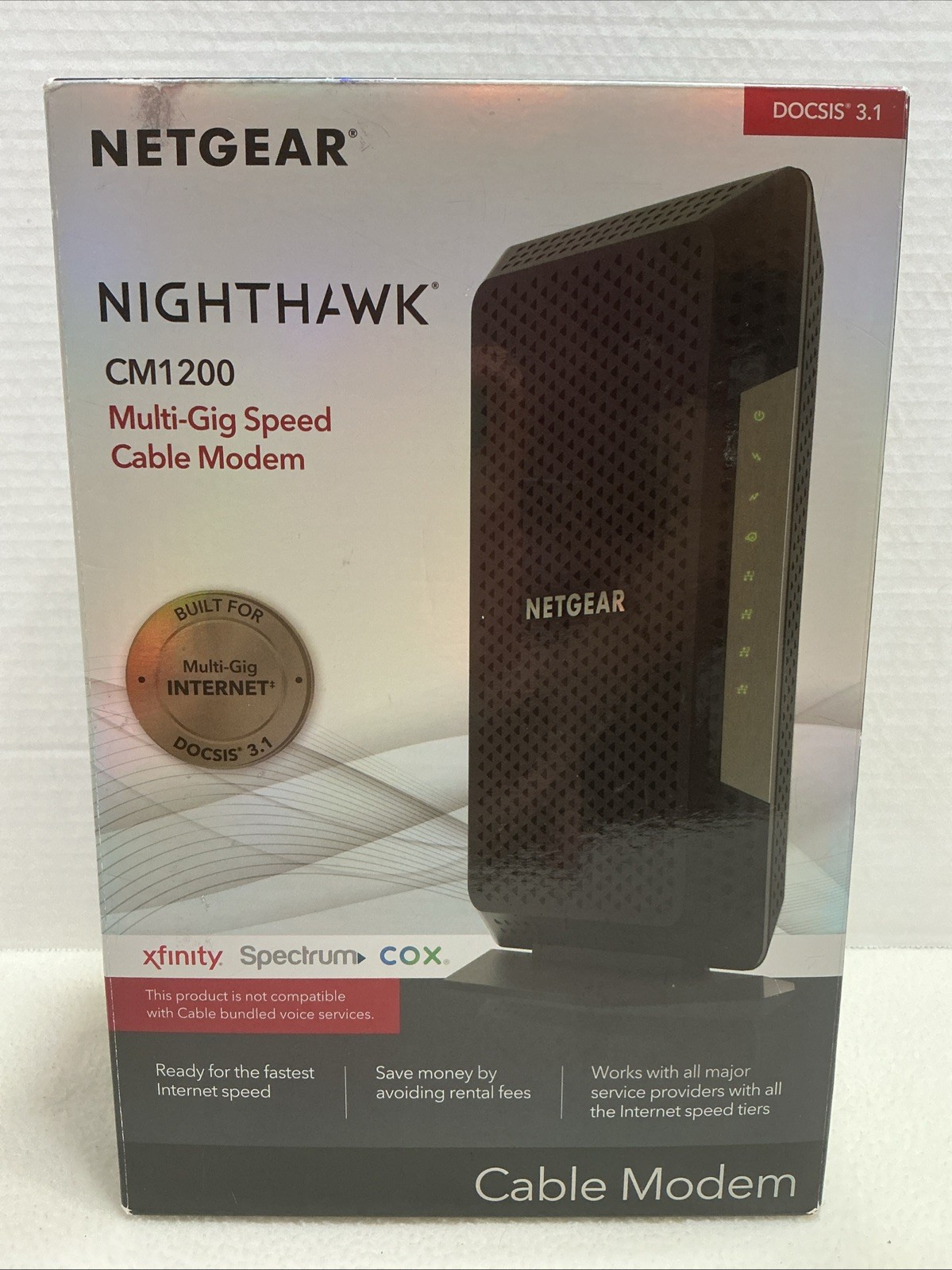 NETGEAR Nighthawk CM1200-100NAS DOCSIS 3.1 Cable Modem