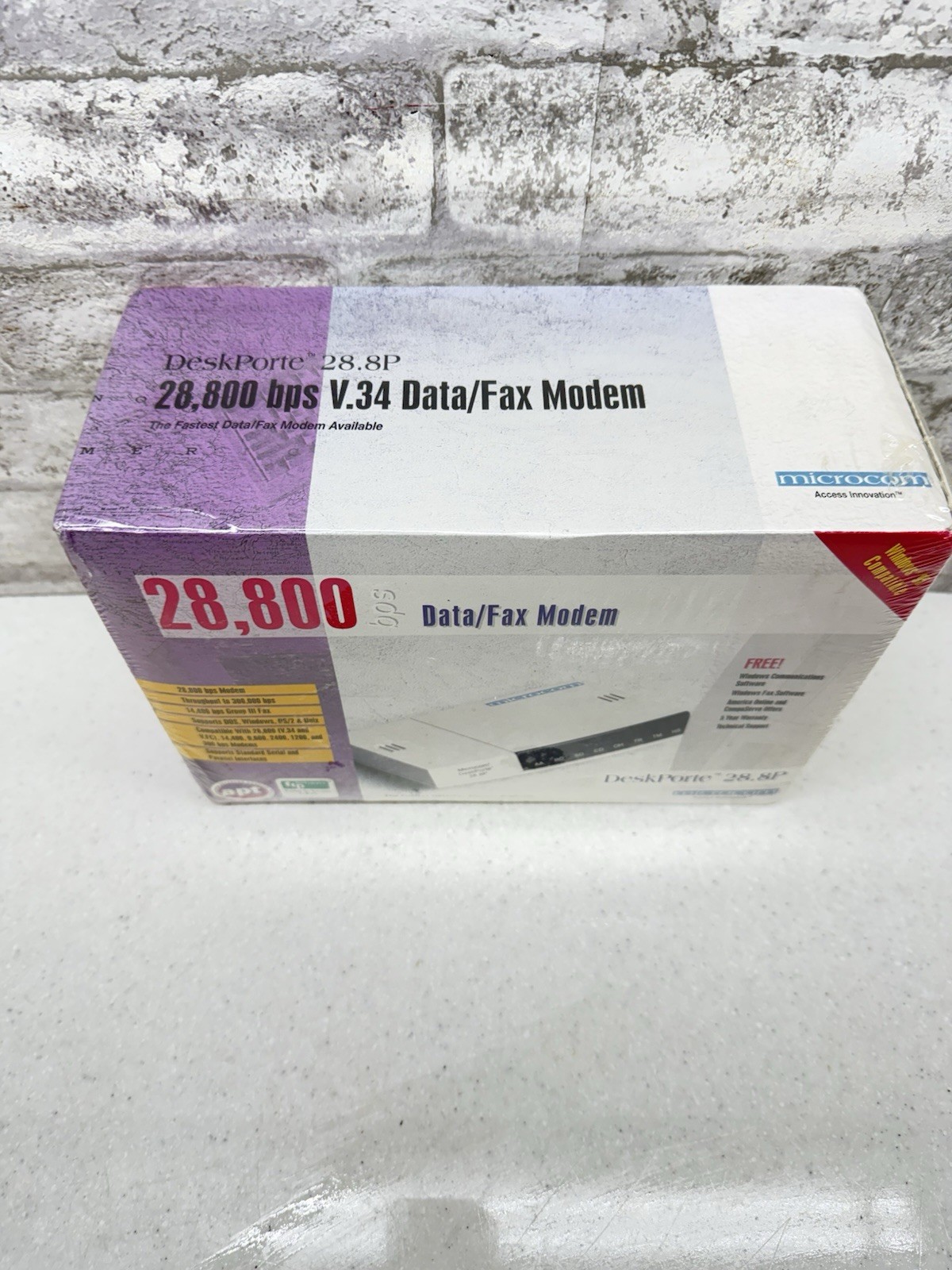 Vintage Collectable External Data Fax modem Microcom Desk porter 28.8P Sealed