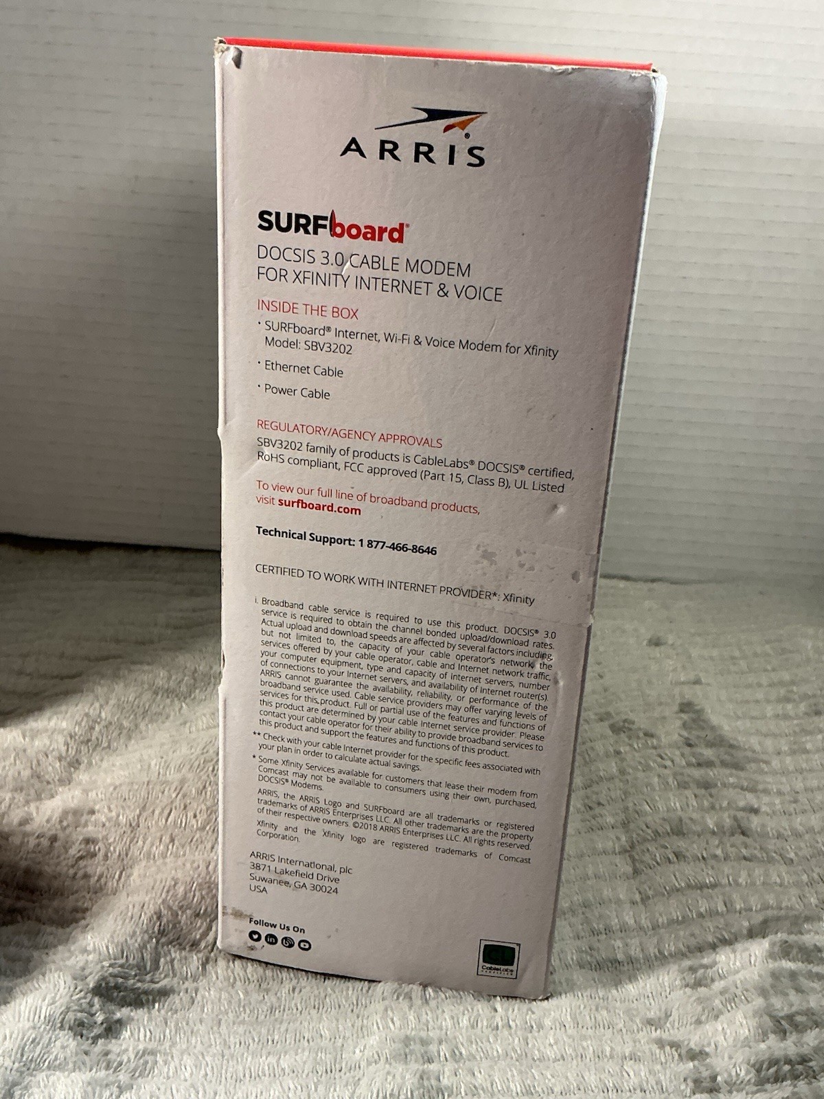 ARRIS SURFboard SBV3202 DOCSIS 3.0 Cable Modem Xfinity Voice Tested Works