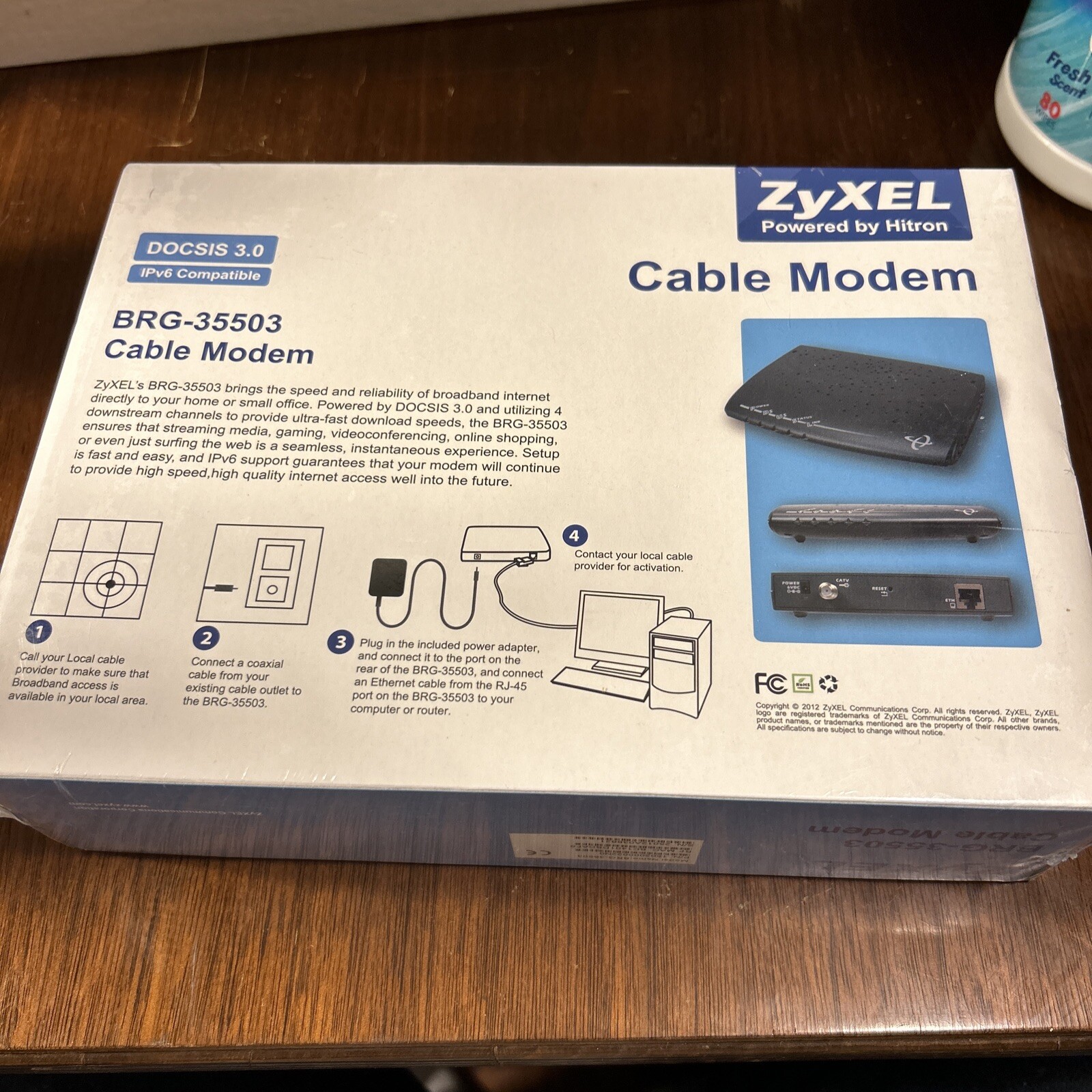 ZyXEL BRG-35503 Cable Modem, DOCSIS 3.0, IPv4 & IPv6 compatible – New & Sealed