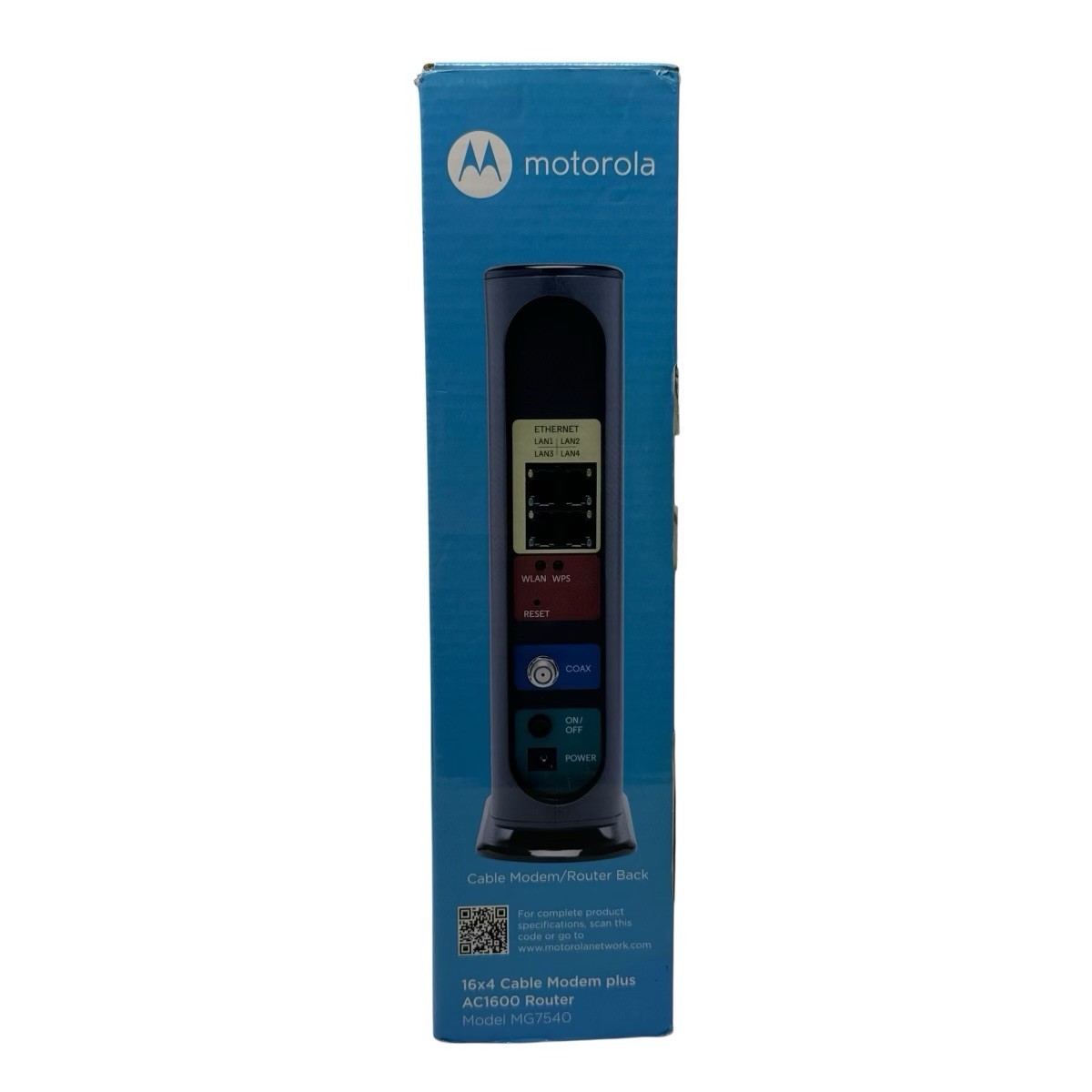 Motorola MG7540 16×4 Cable Modem Plus AC1600 Dual Band WiFi Router with DFS