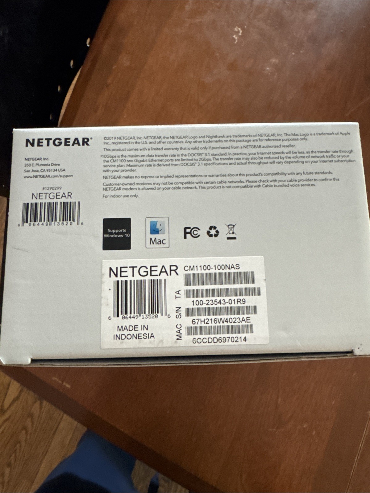 NETGEAR Nighthawk CM1100 Cable Modem