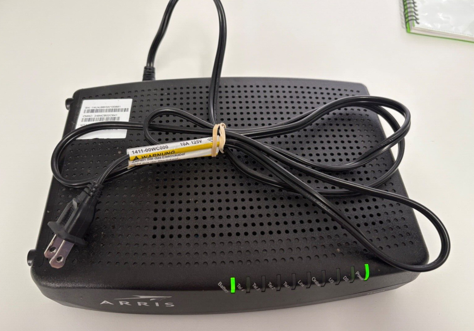 Cable Modem TM804G Arris Touchstone Telephony Docsis 3.0