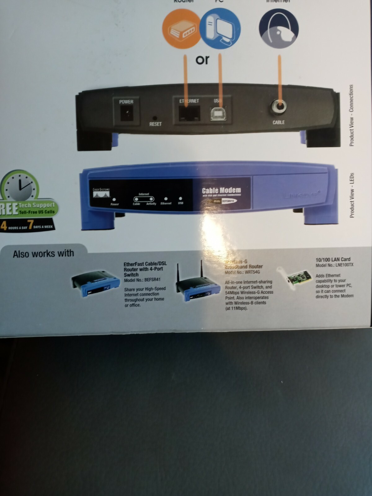 Linksys BEFCMU10 42.88 Mbps Cable Modem New In Sealed Package