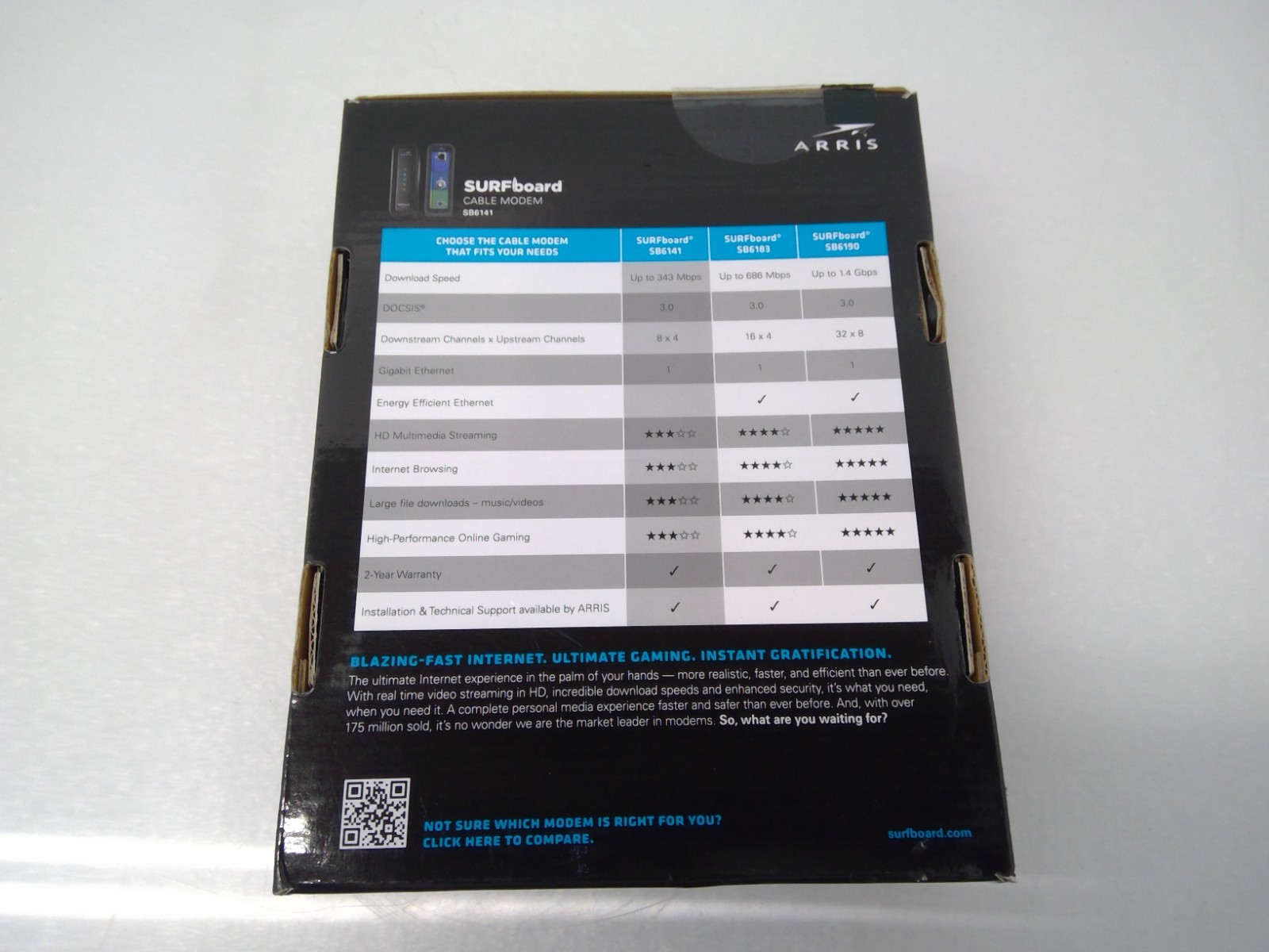 OpenBox ARRIS Surfboard DOCSIS Arris Surfboard SB6141 8X Faster Than Docsis 2.0