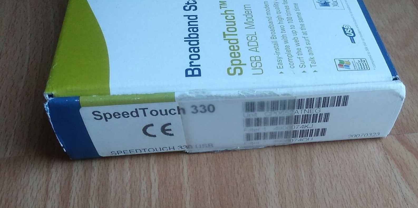 Speedtouch 330 Broadband Starter Kit – USB ADSL Modem – Windows Mac – New Sealed