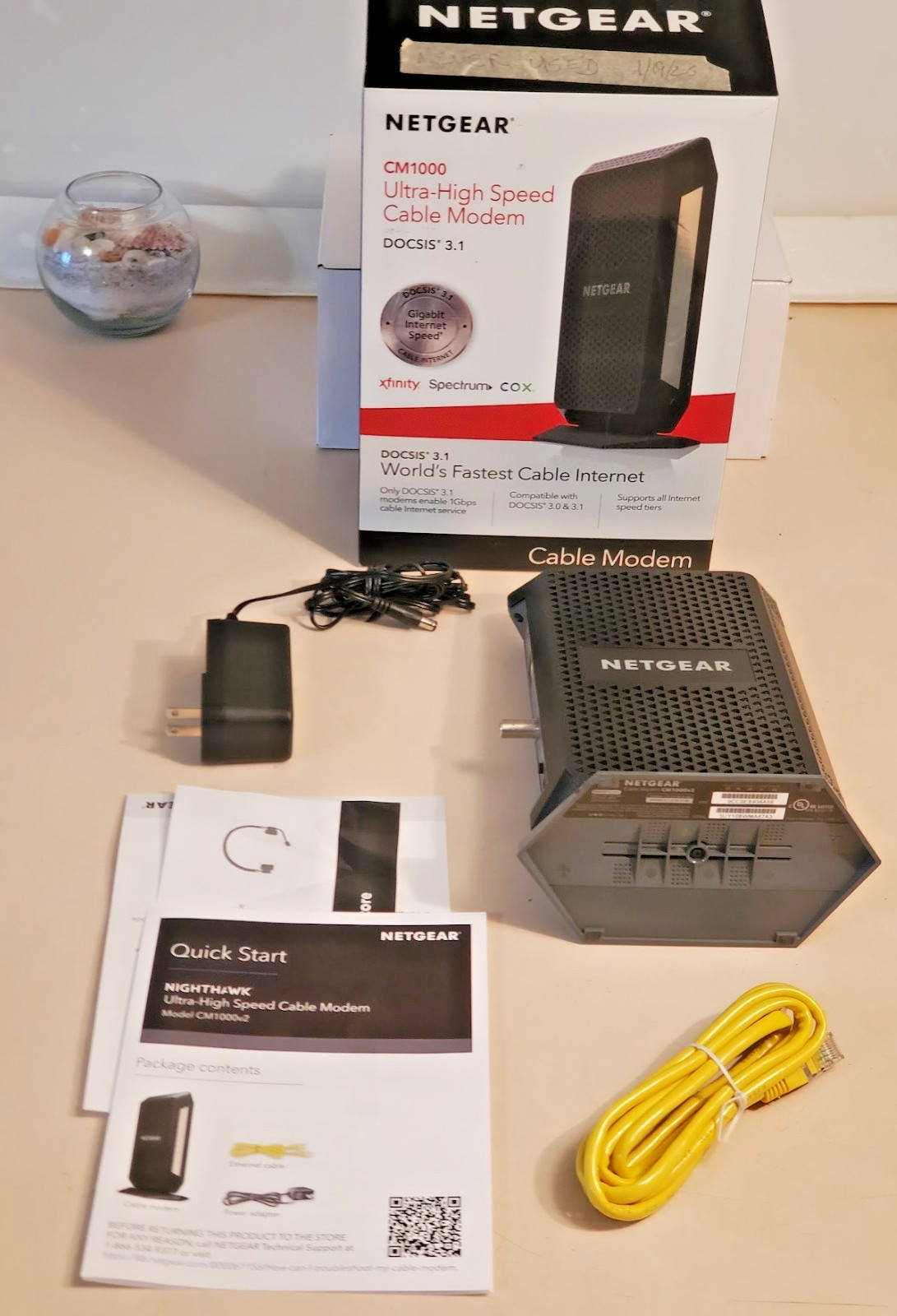 NETGEAR CM1000 Ultra High Speed Cable Modem for COMCAST XFINITY SPECTRUM COX NEW