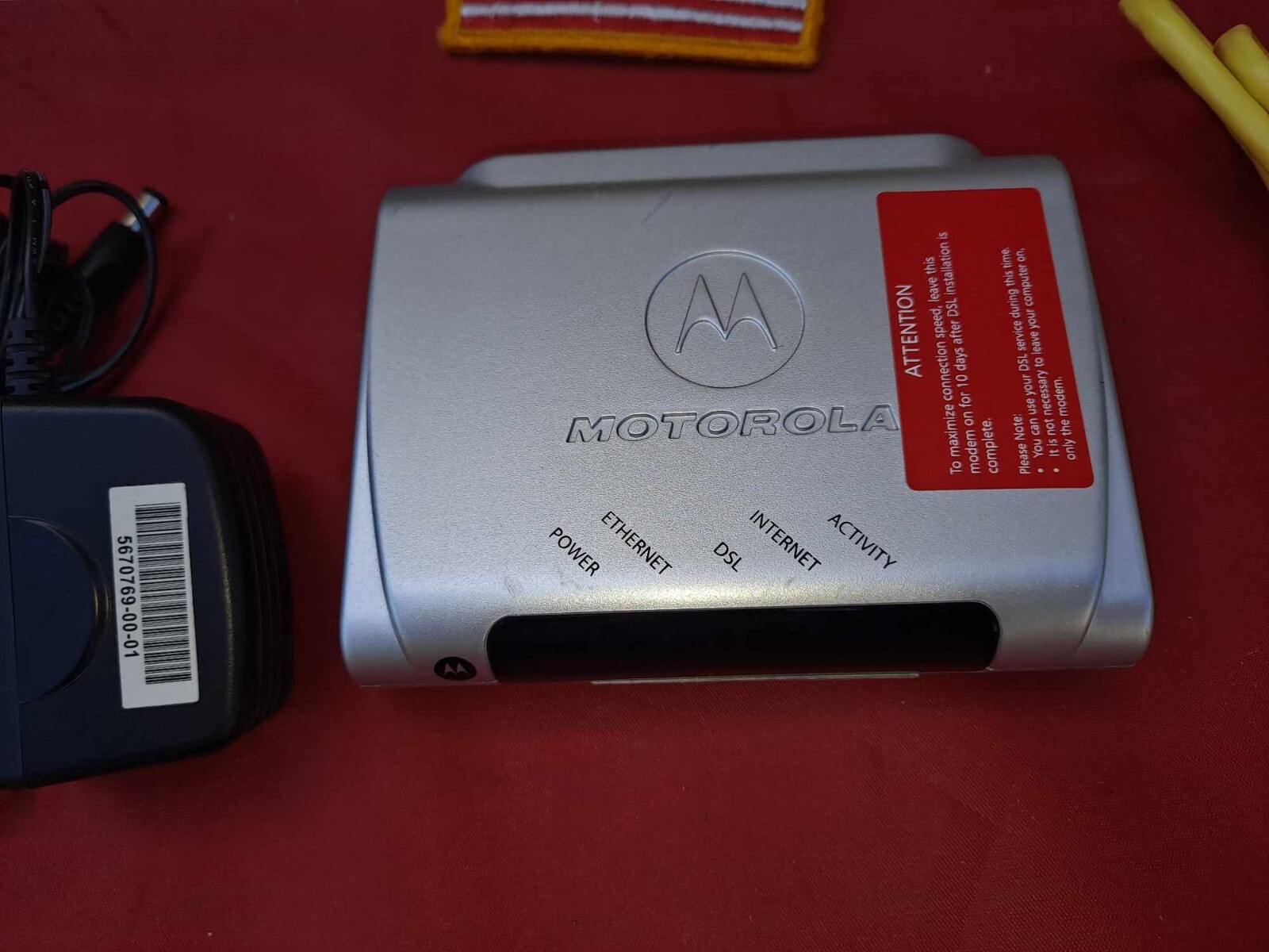 MOTOROLA DSL MODEM MSTATEA 2210 02 1022 ATT HIGH SPEED INTERNET ETHERNET AT&T