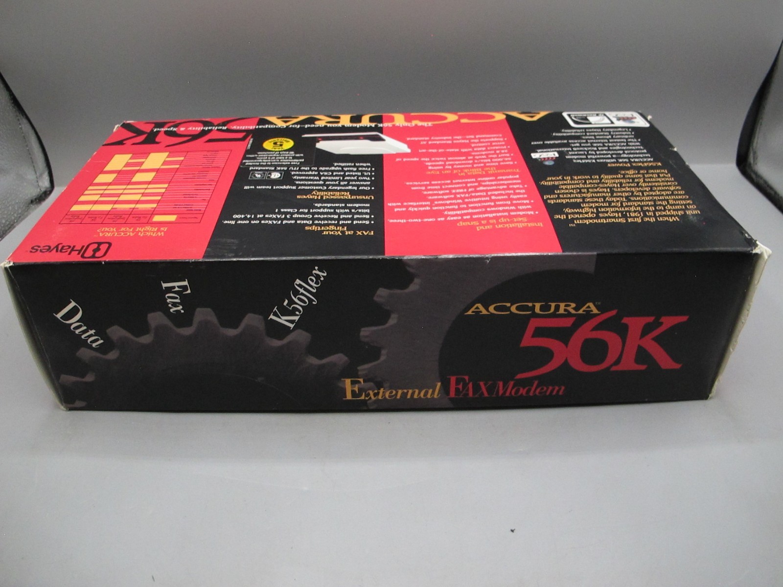 Vintage New Open Box Hayes Accura 56K V.90 External Computer PC Fax 4703US Modem