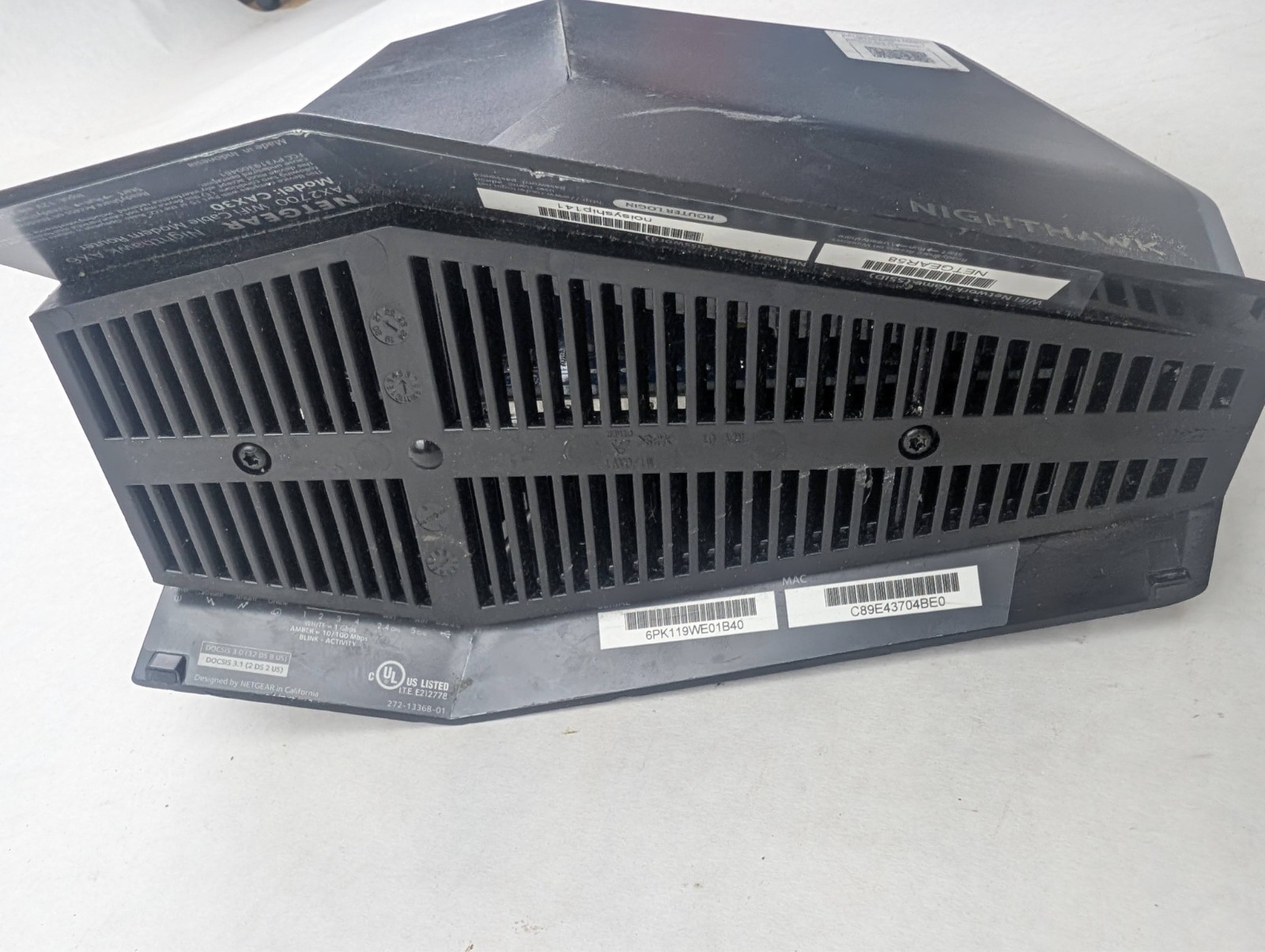 NETGEAR Nighthawk AX6 AX2700 WiFi 6 Cable Modem Router – UNIT ONLY