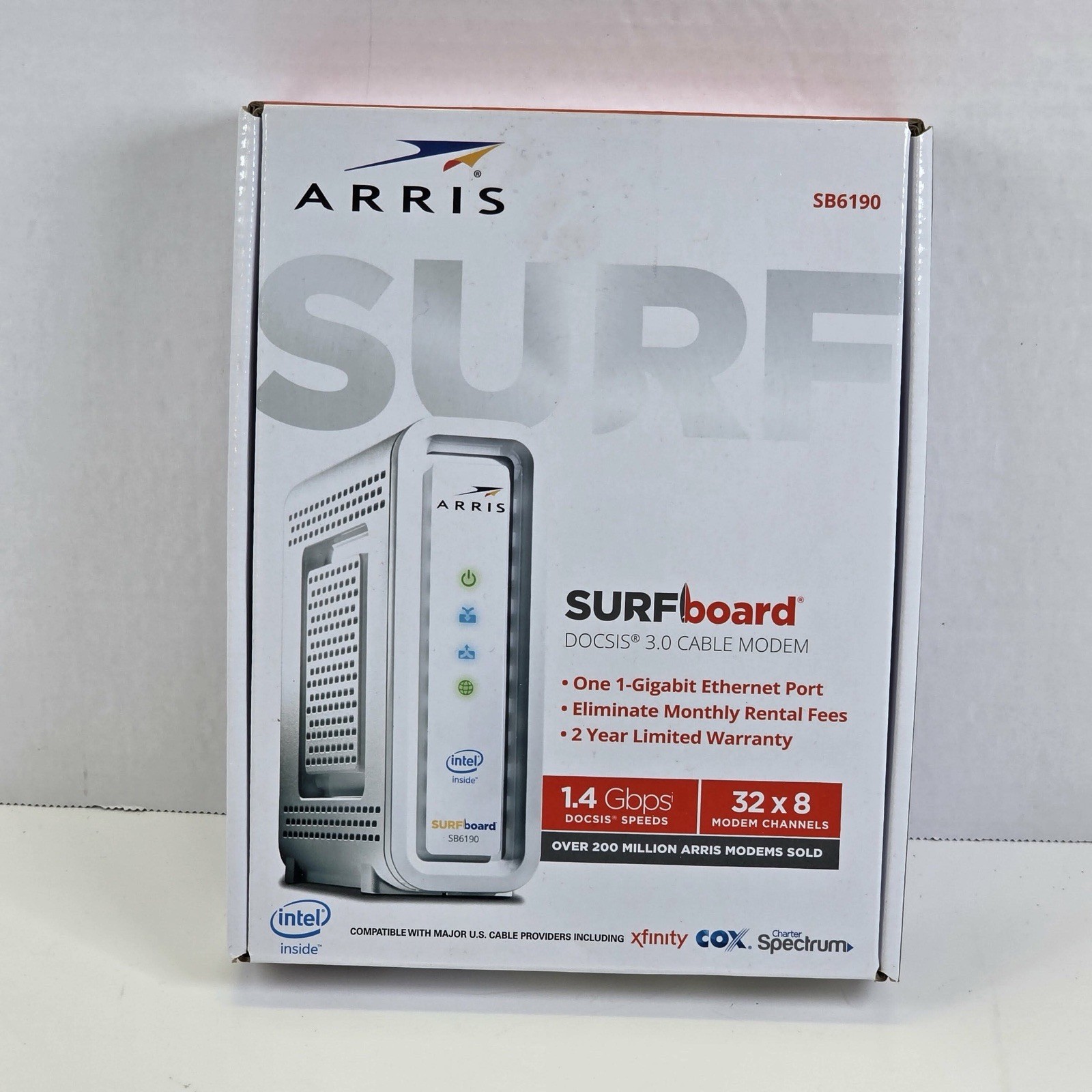 ARRIS SURFboard SB6190 DOCSIS 3.0 Cable Modem Approved for Cox, Spectrum & more