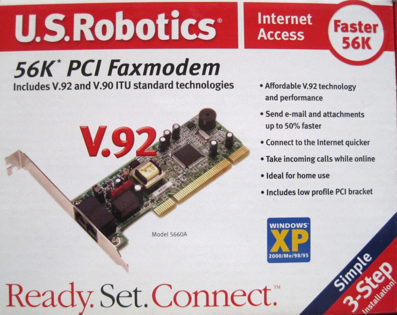 US Robotics V.92 56K PCI Internal Faxmodem – Works with Windows 11