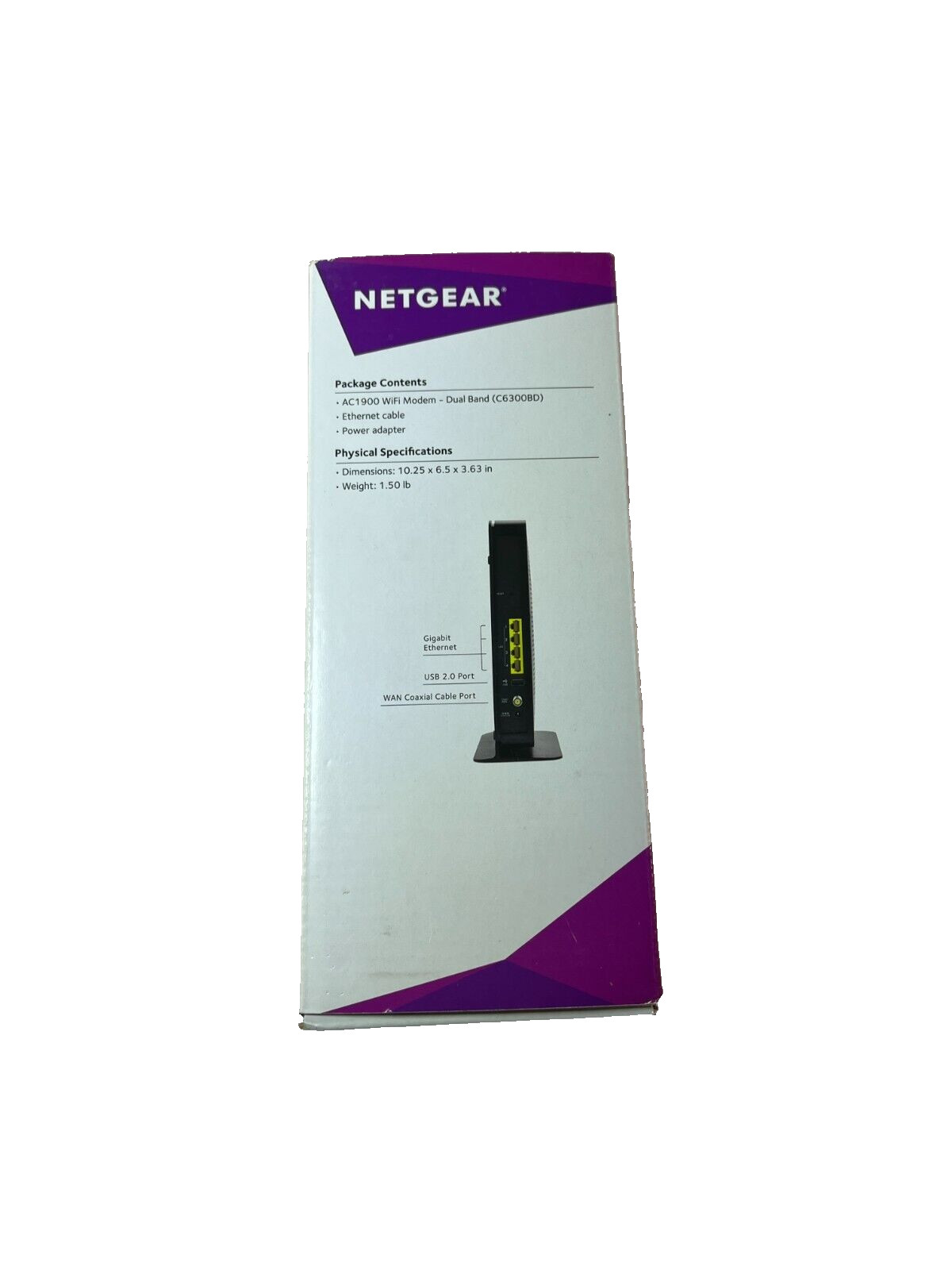Netgear, C6300BD, AC1900, DOCSIS 3.0, Cable Modem, WiFi Router, Comcast