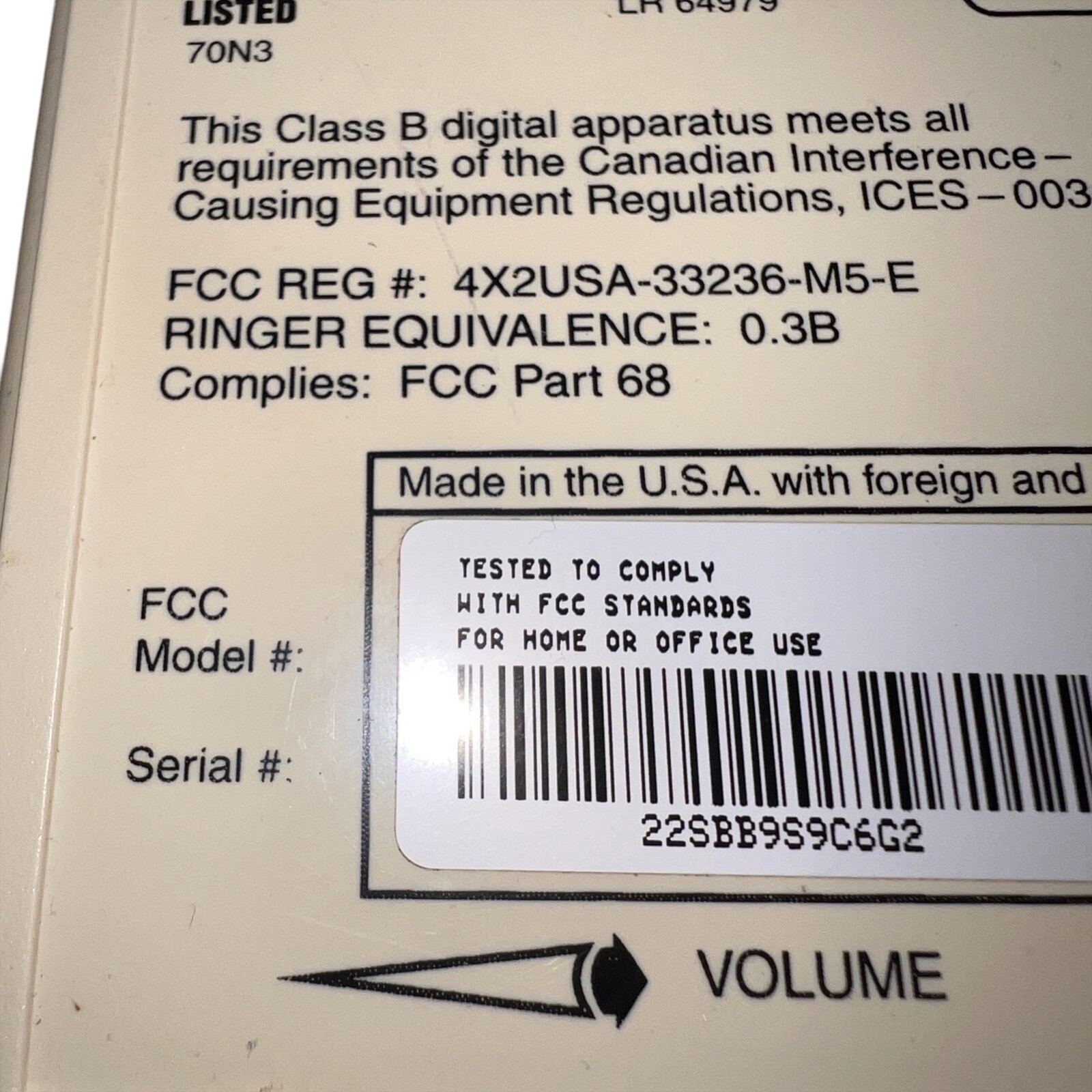 USRobotics 005686-02 (00568602) 56 Kbps w/ Serial Cable *No Power Cord*