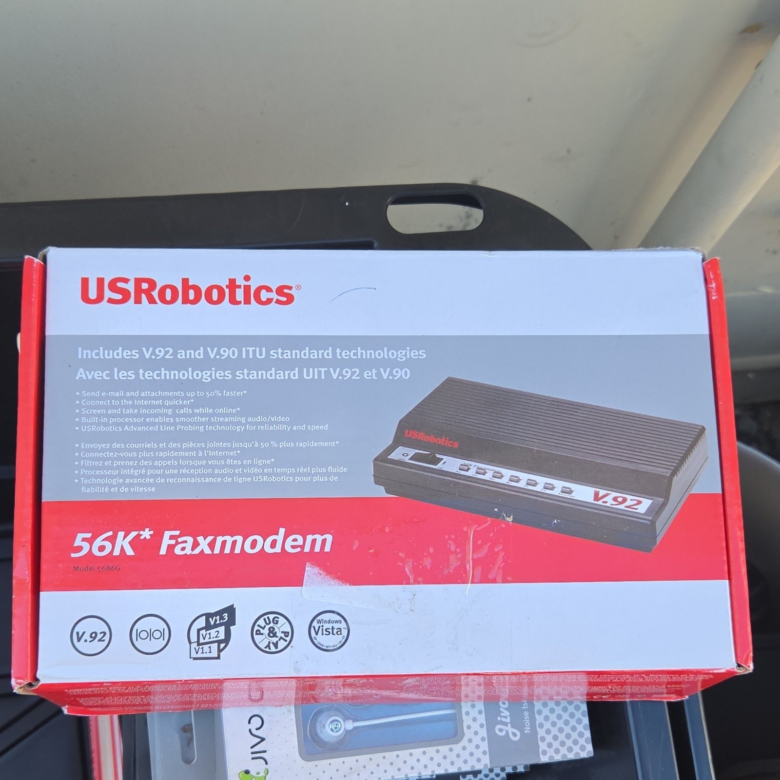 USRobotics 56K Faxmodem 5686G V.92 V.90 Plug & Play External Modem Black