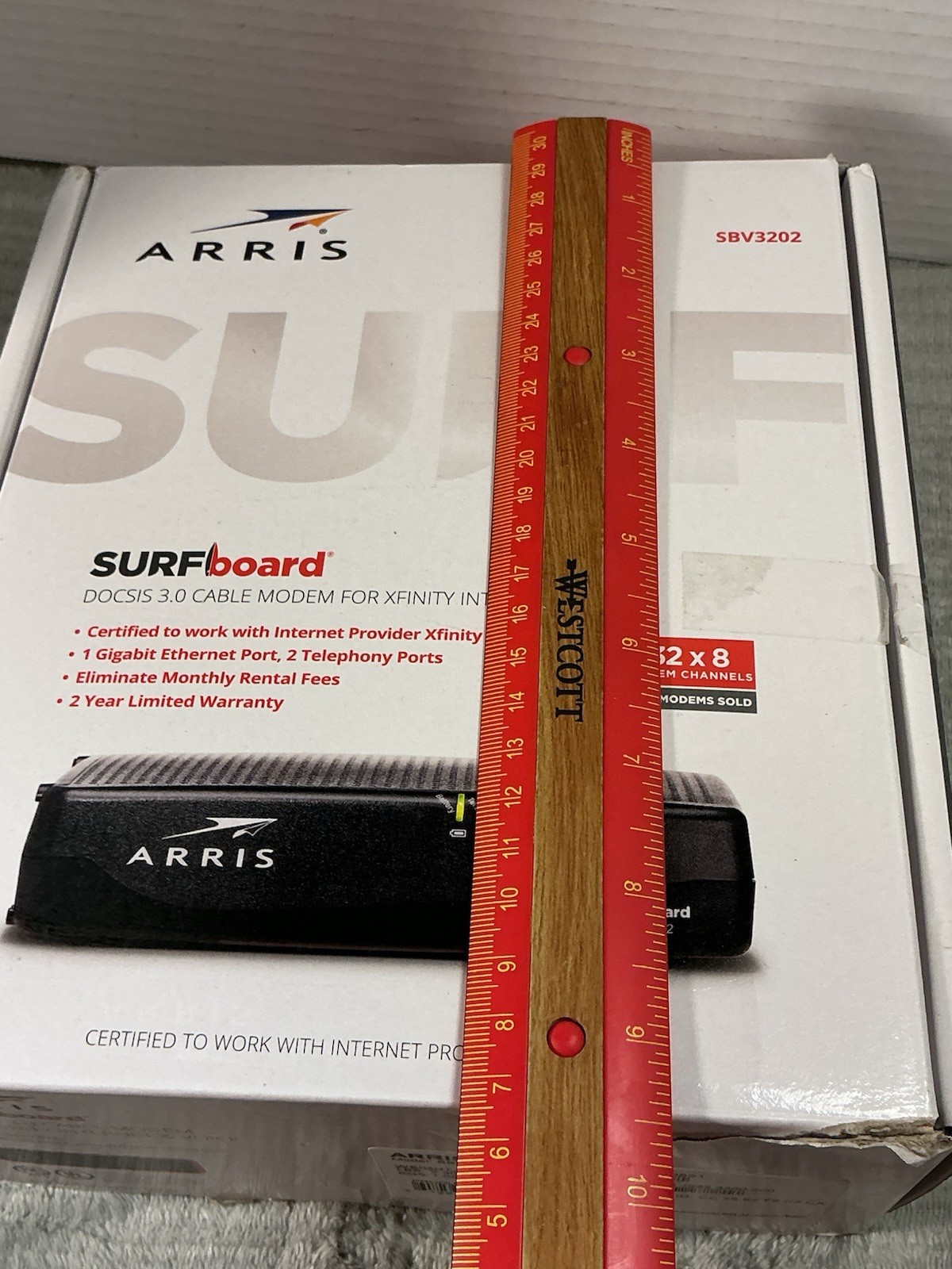 ARRIS SURFboard SBV3202 DOCSIS 3.0 Cable Modem Xfinity Voice Tested Works