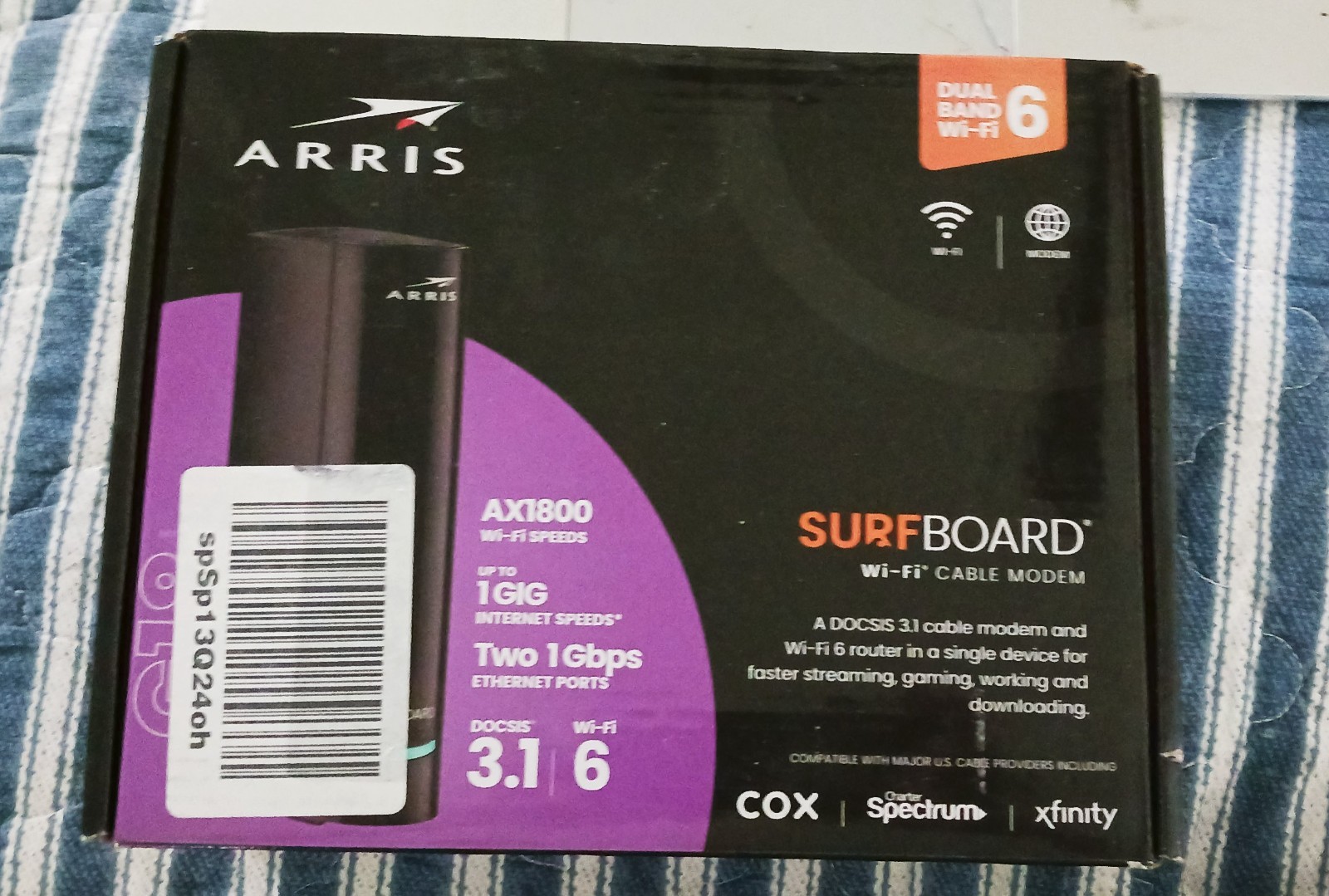 Arris G18 AX1800 WiFi 6 & DOCSIS 3.1 Cable Modem Pre Owned EXCELLENT Used Little