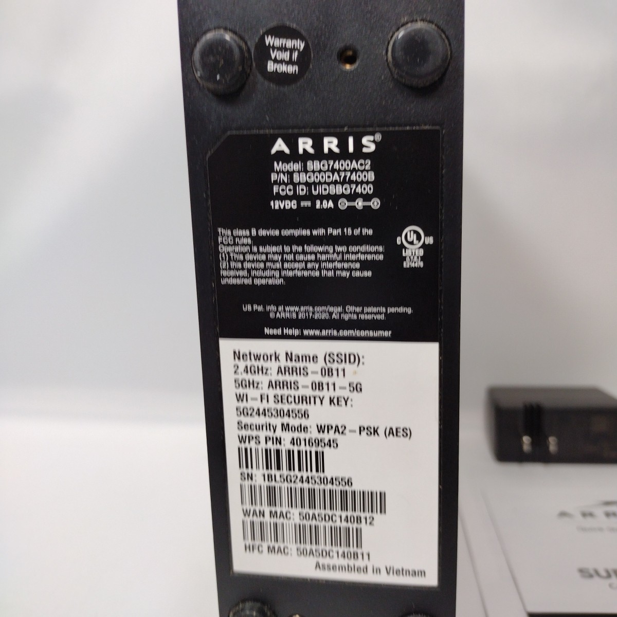 ARRIS SURFboard SBG7600AC2 DOCSIS 3.0 Cable Modem & AC2350 Dual-Band WiFi Router