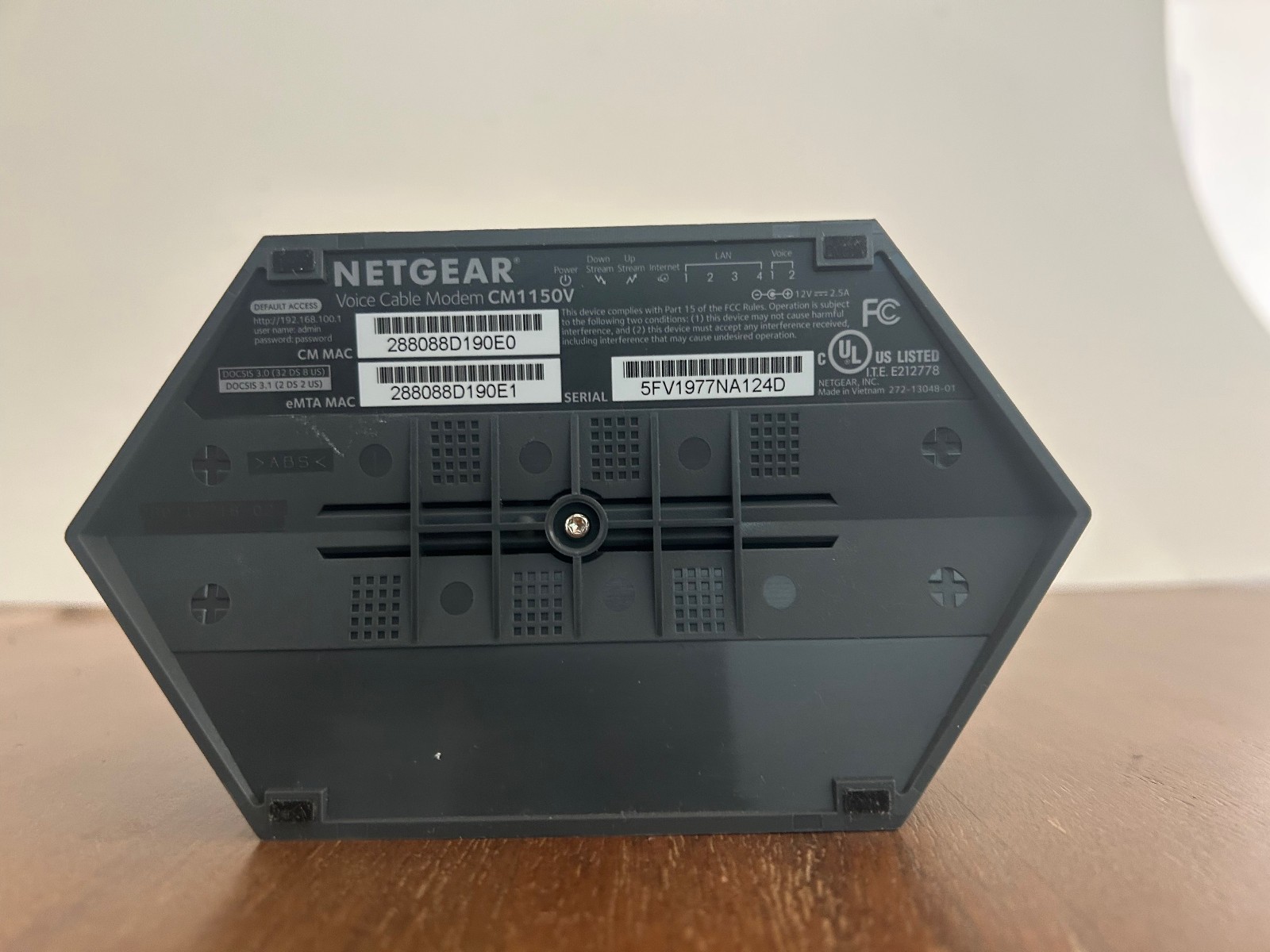 NETGEAR CM1150V Nighthawk Multi-Gig Speed Cable Modem for XFINITY Voice