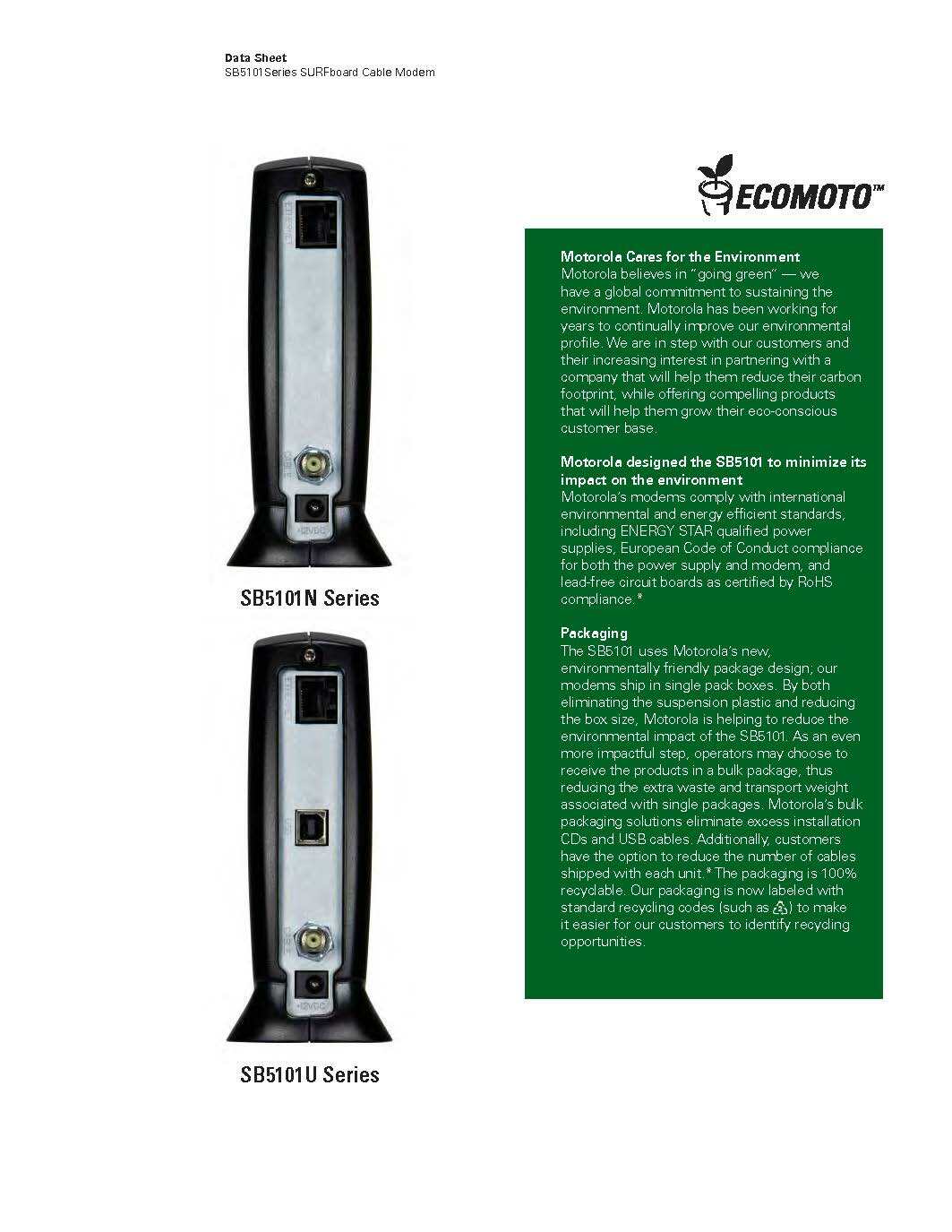 Motorola SURFboard SB5101 (SB515291-001-00) 38 Mbps