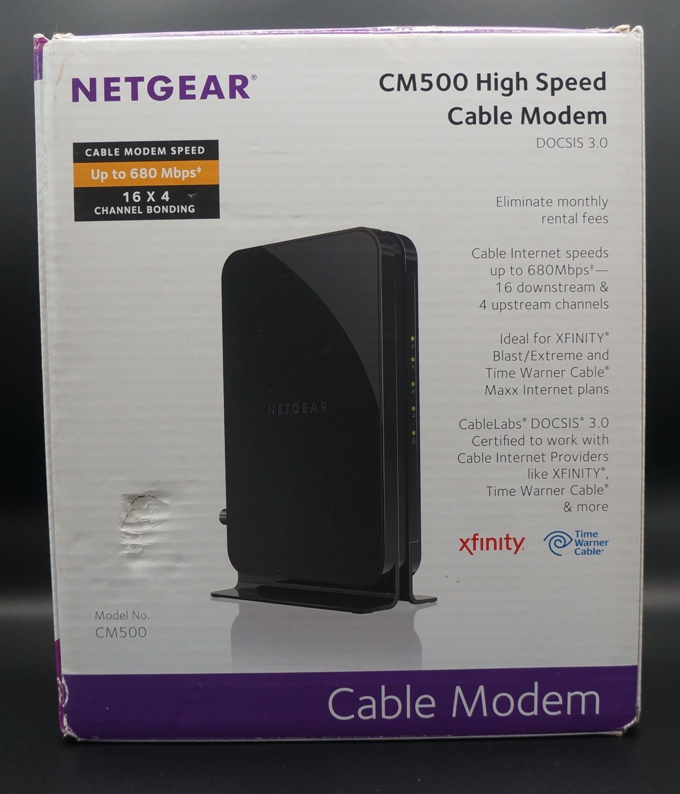 NETGEAR CM500 High Speed Cable Modem DOCSIS 3.0 (Used & Works)