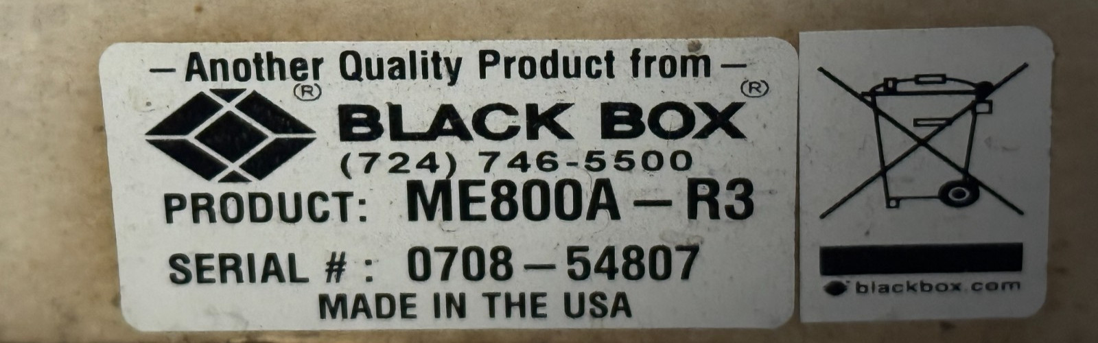 NEW IN BOX Black Box ME800A-R3 Modem
