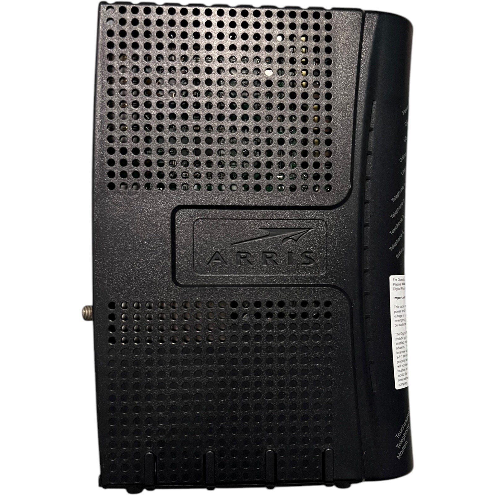 ARRIS TM604G TM604G/CT Touchstone Telephony Cable Modem Voice VoIP – No Adapter