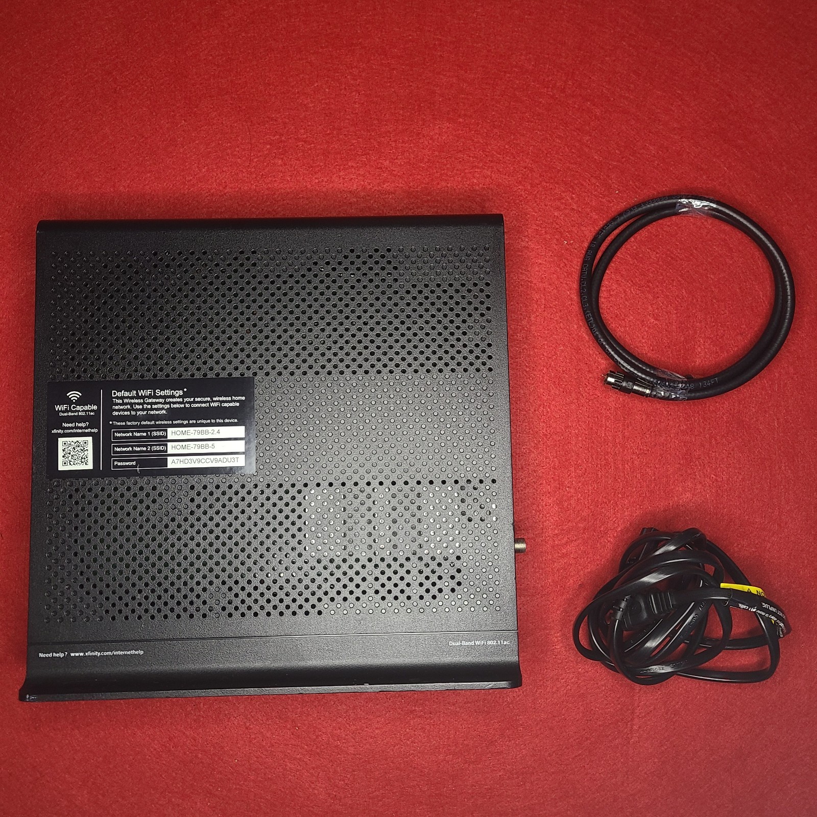 Xfinity DPC3941T DOCSIS 3.0 Dual Band WiFi XB3 Device Type Voice Gateway Router