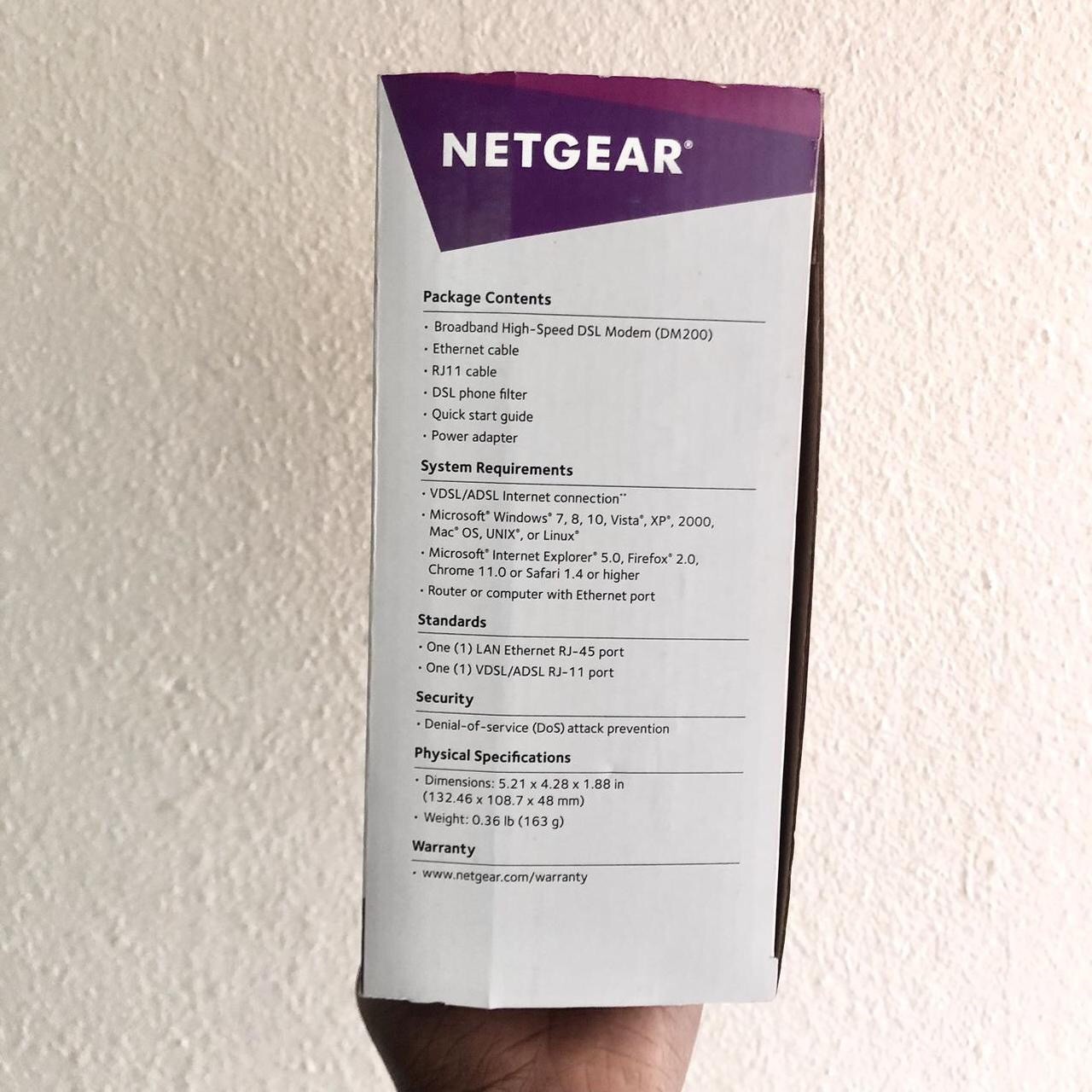 Netgear Broadband High Speed DSL Modem VDSL/ADSL DM200-100NAS NEW Open Box