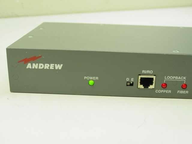 Andrew TRR 8120RJ 301-0345-01 Fiber Optic Modem 115V 60Hz Copper Fiber RJ