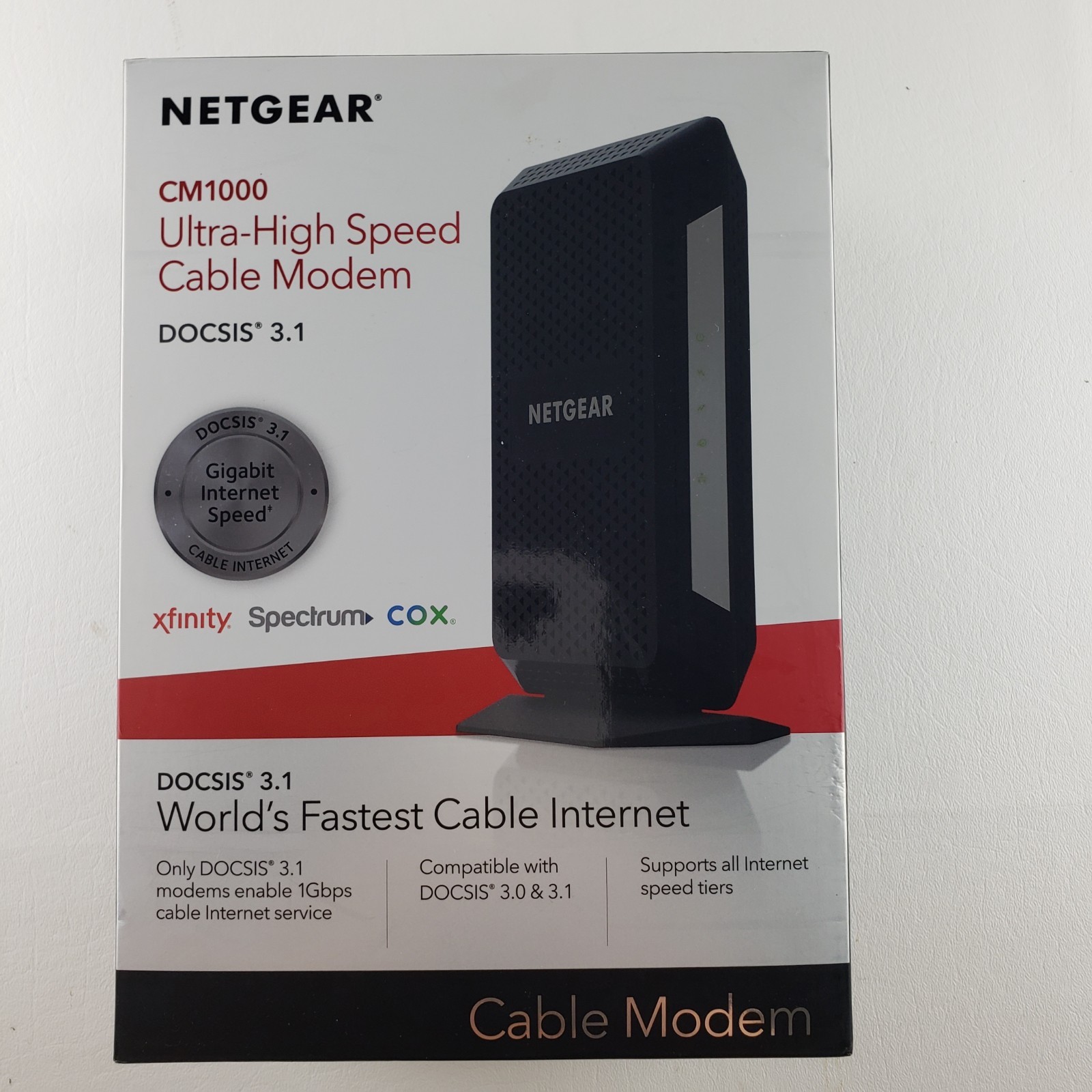 NETGEAR Cable Modem CM1000 Ultra-High Speed DOCSIS 3.1