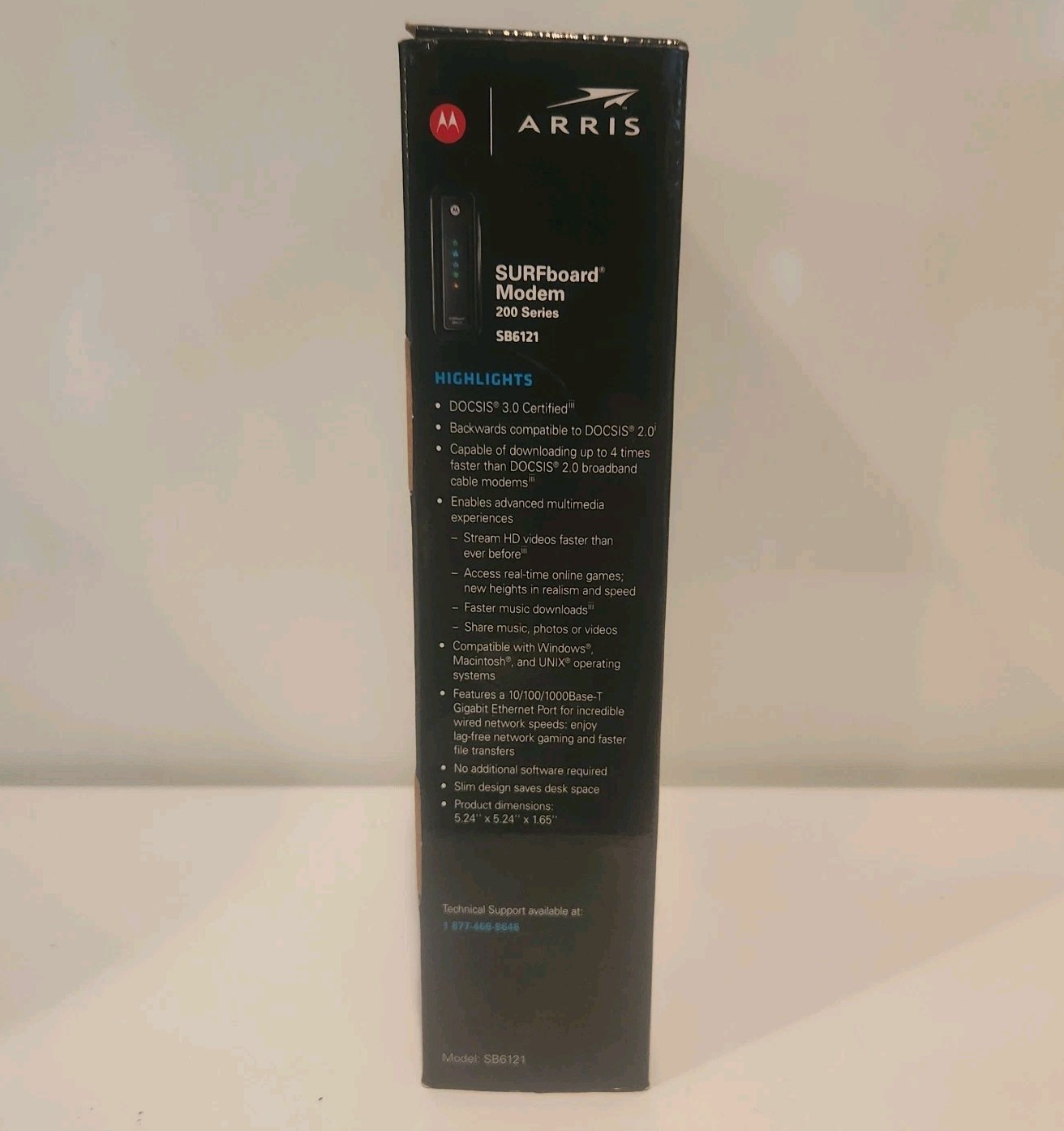 Motorola ARRIS SURFboard SB6121 4×4 DOCSIS 3.0 Cable Modem No Ethernet Cable.