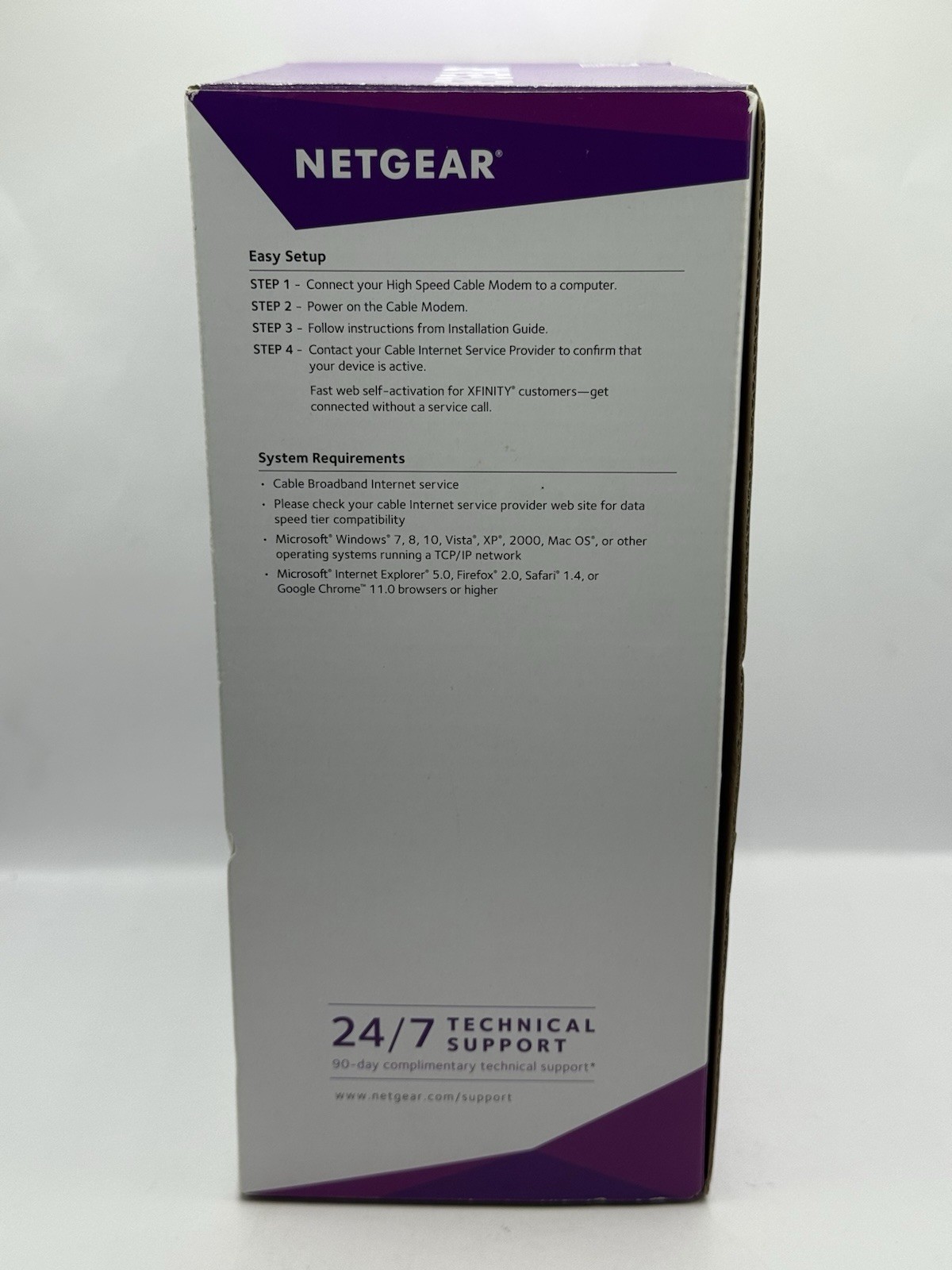 NETGEAR CM600 HIGH SPEED CABLE MODEM DOCSIS 3.0 Open Box Never Used
