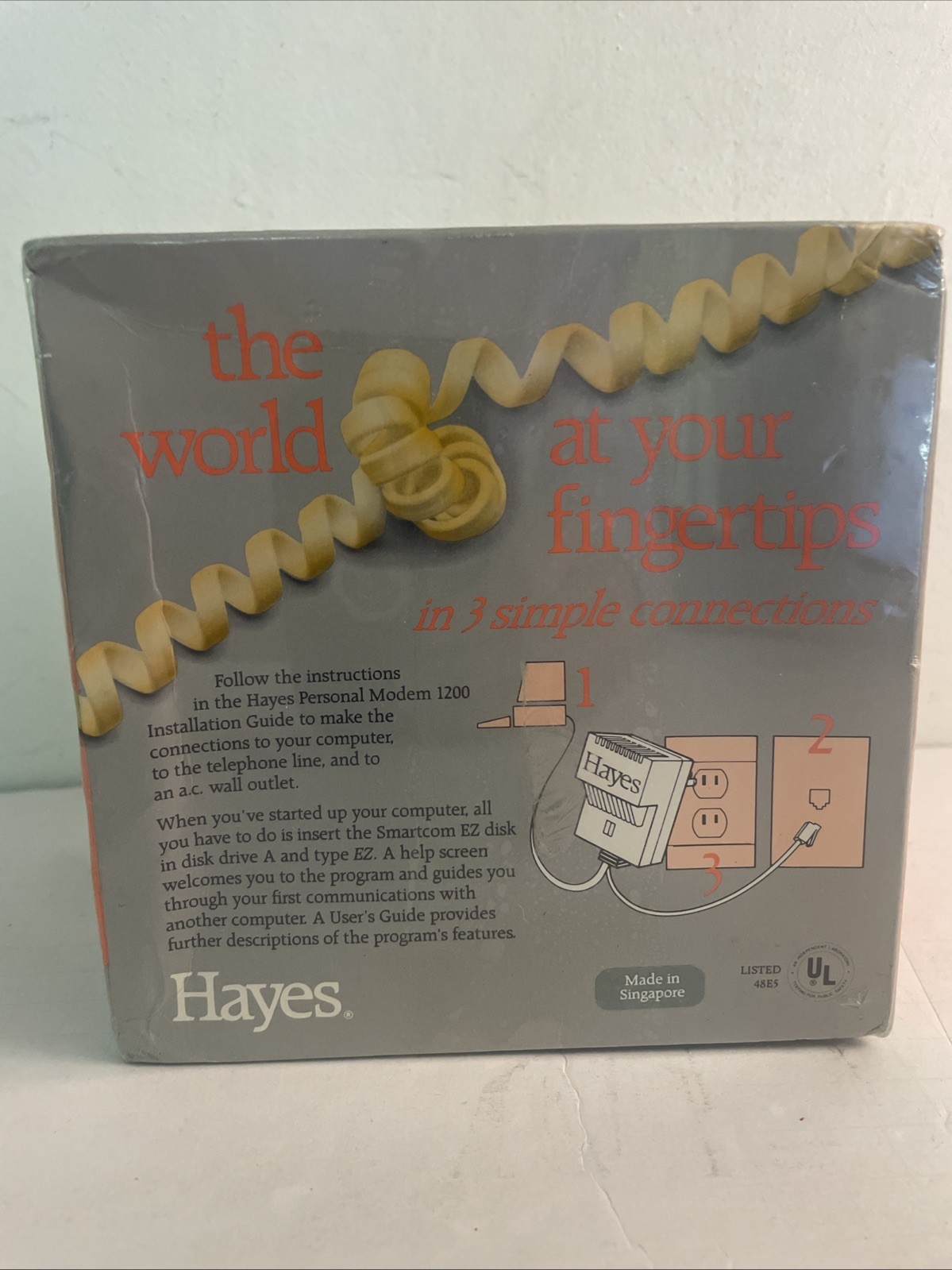 Vintage HAYES Personal Modem 1200 & Smartcom EZ in box Factory Sealed & NEW