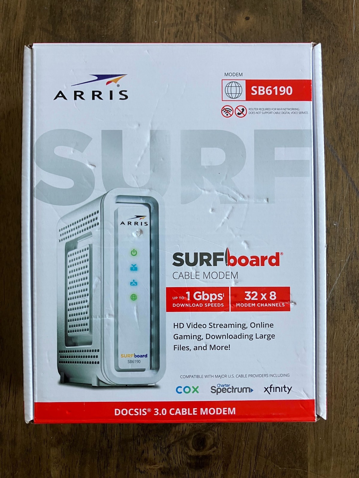 Arris SURF BOARD Sb6190 Cable Modem – in original box